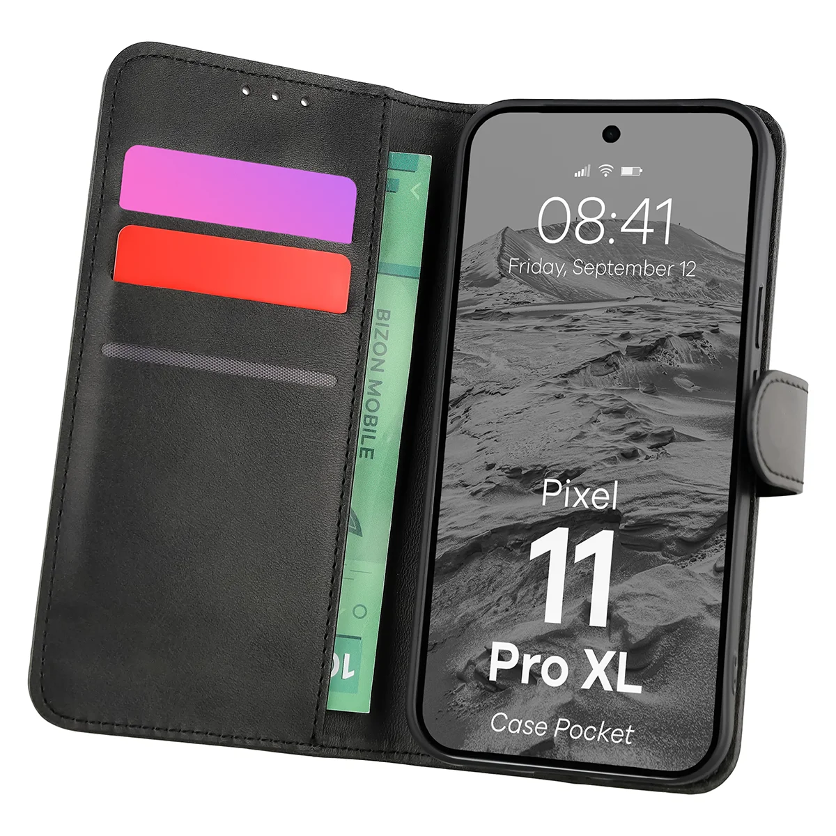 Flap case with card slots Bison Case Pocket for Google Pixel 11 Pro XL
