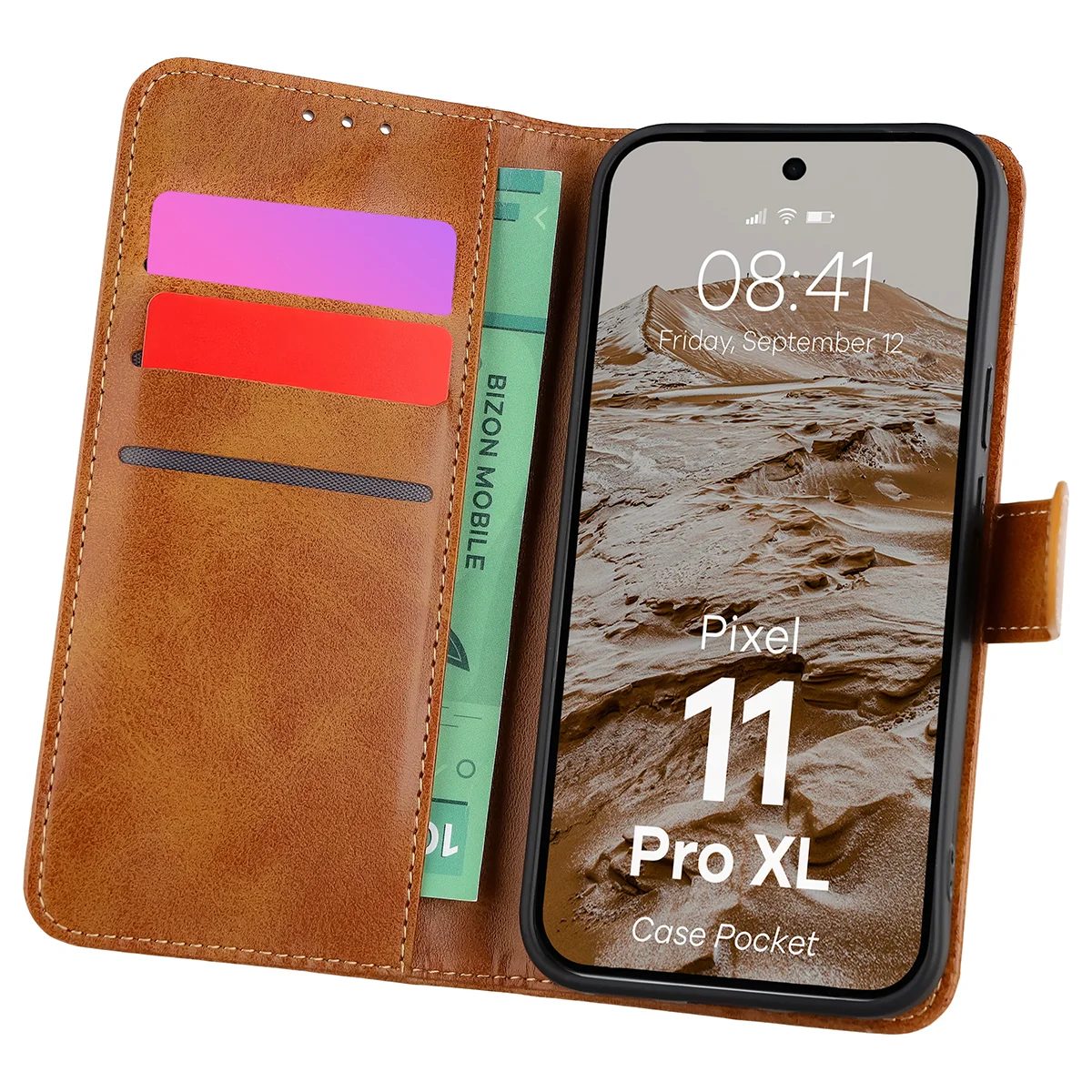 Flap case with card slots Bison Case Pocket for Google Pixel 11 Pro XL
