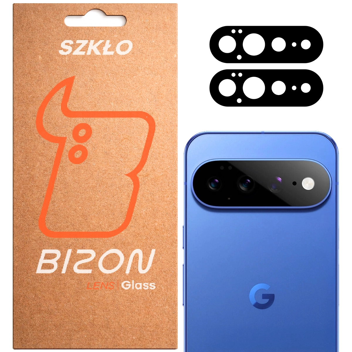Balení a 2 kusy skla na fotoaparát Bizon Glass Lens pro Google Pixel 11 Pro XL