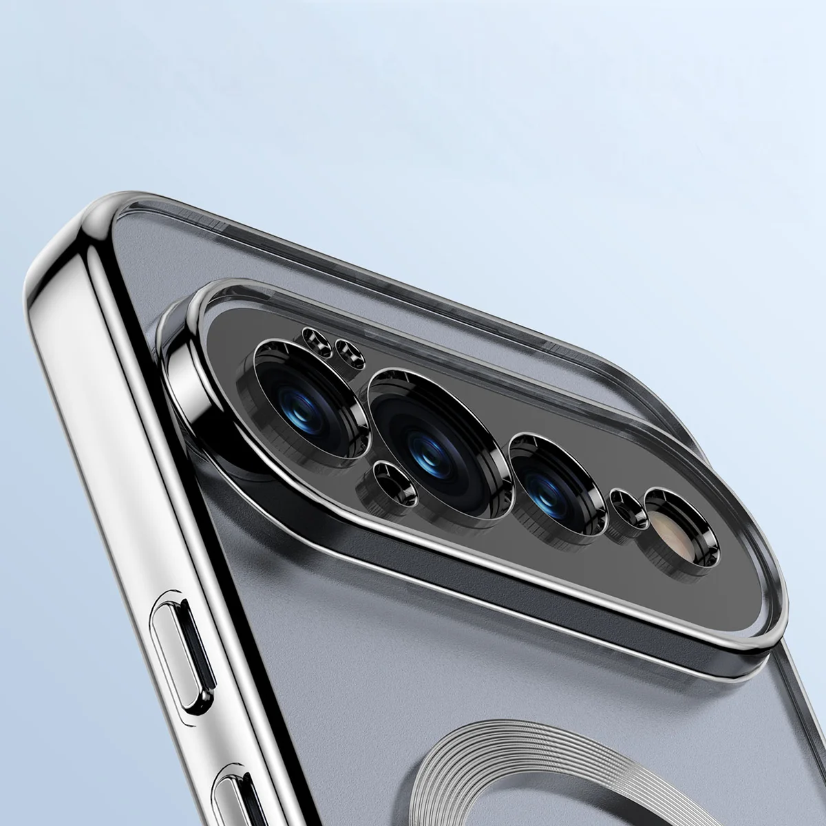 Metallic frame, raised edges, and integrated covers in the Bizon Case EduardO for Google Pixel 11