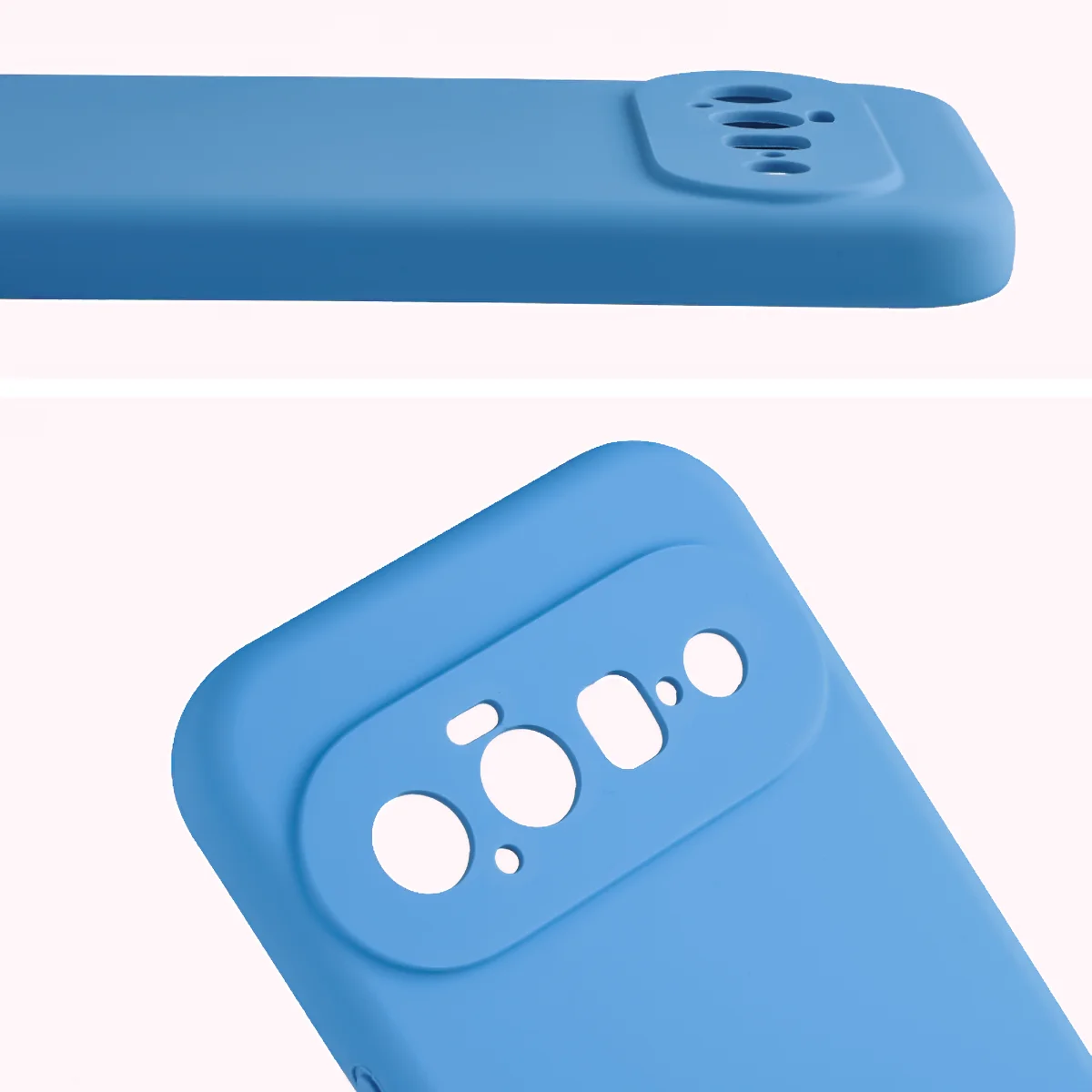 Close-up of the lens cutouts in the Bison Soft Case for Google Pixel 11