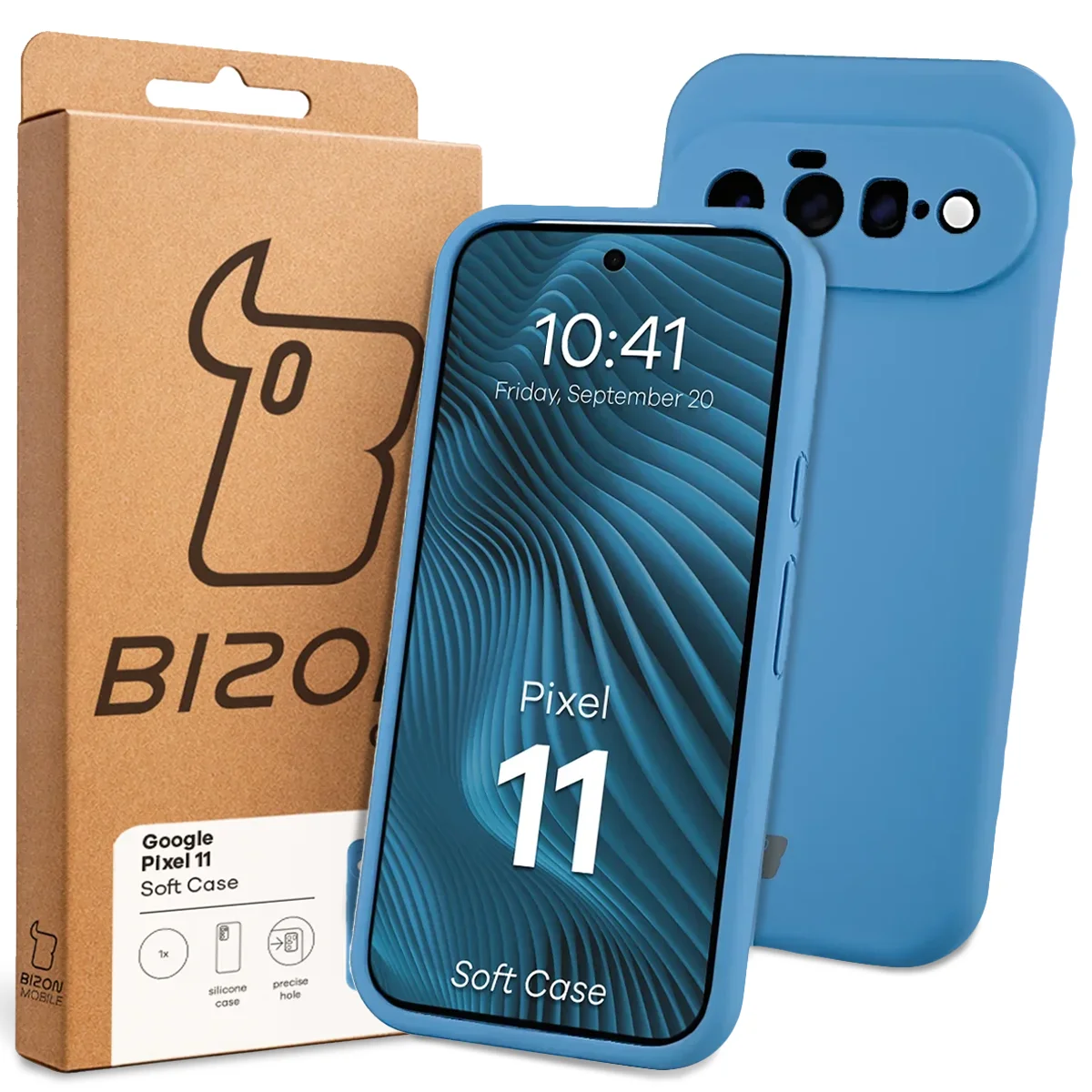 Front of the Bison Case box with a dedicated label for Google Pixel 11
