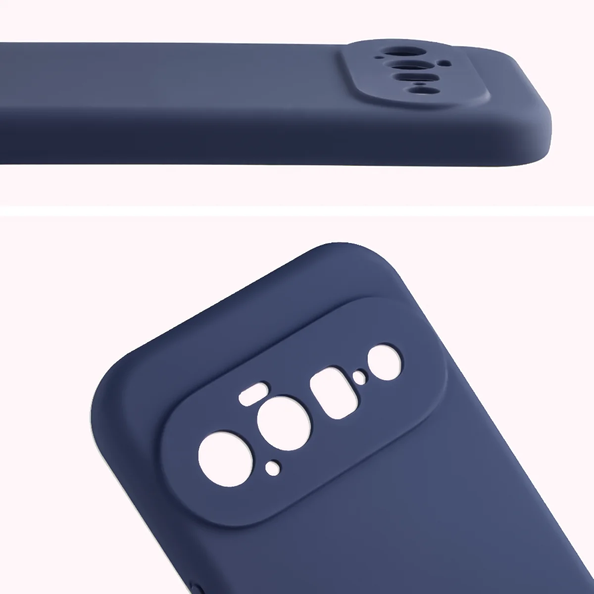 Close-up of the lens cutouts in the Bison Soft Case for Google Pixel 11