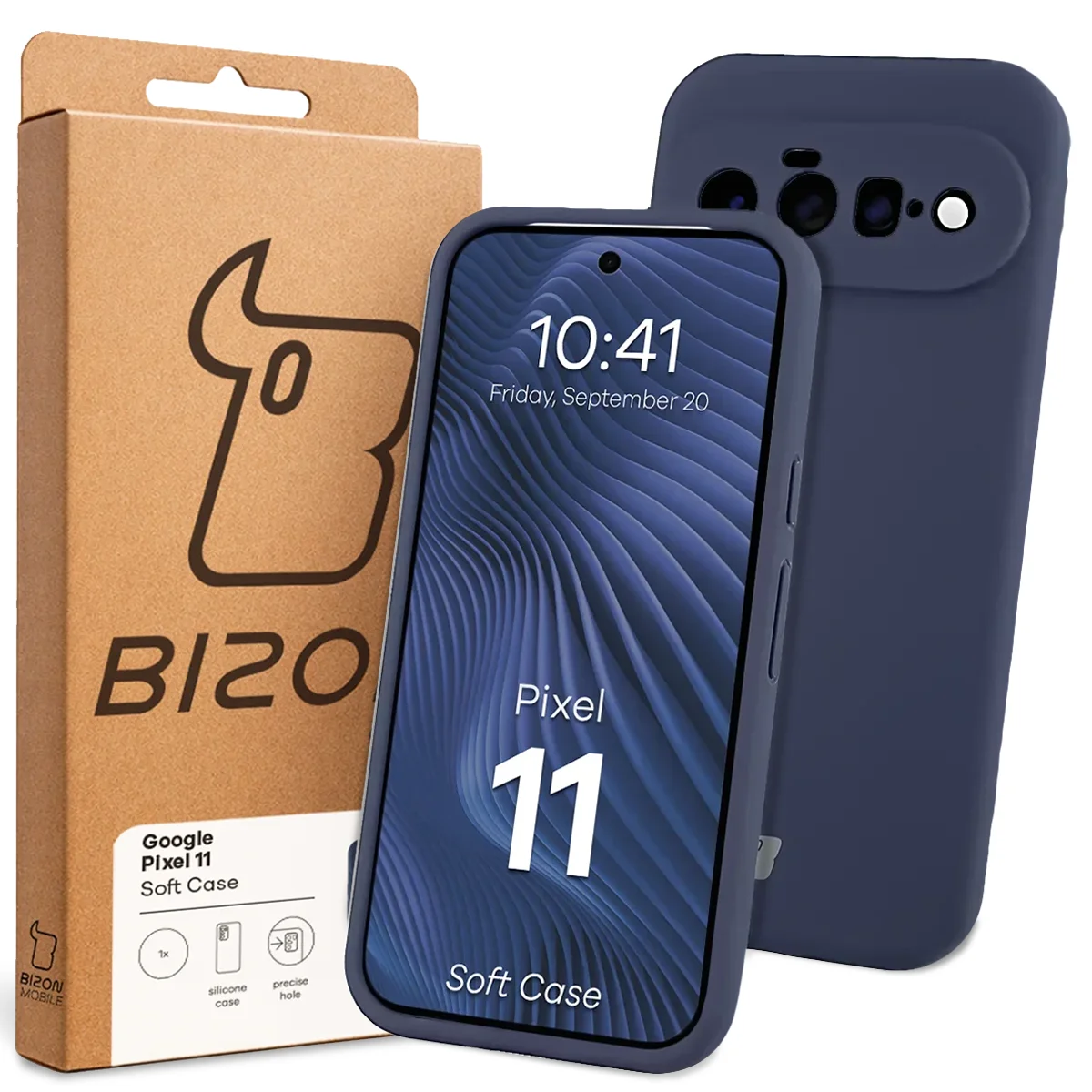Front of the Bison Case box with a dedicated label for Google Pixel 11