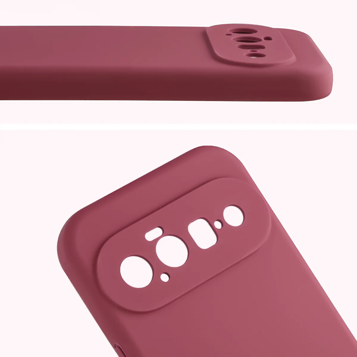 Close-up of the lens cutouts in the Bison Soft Case for Google Pixel 11