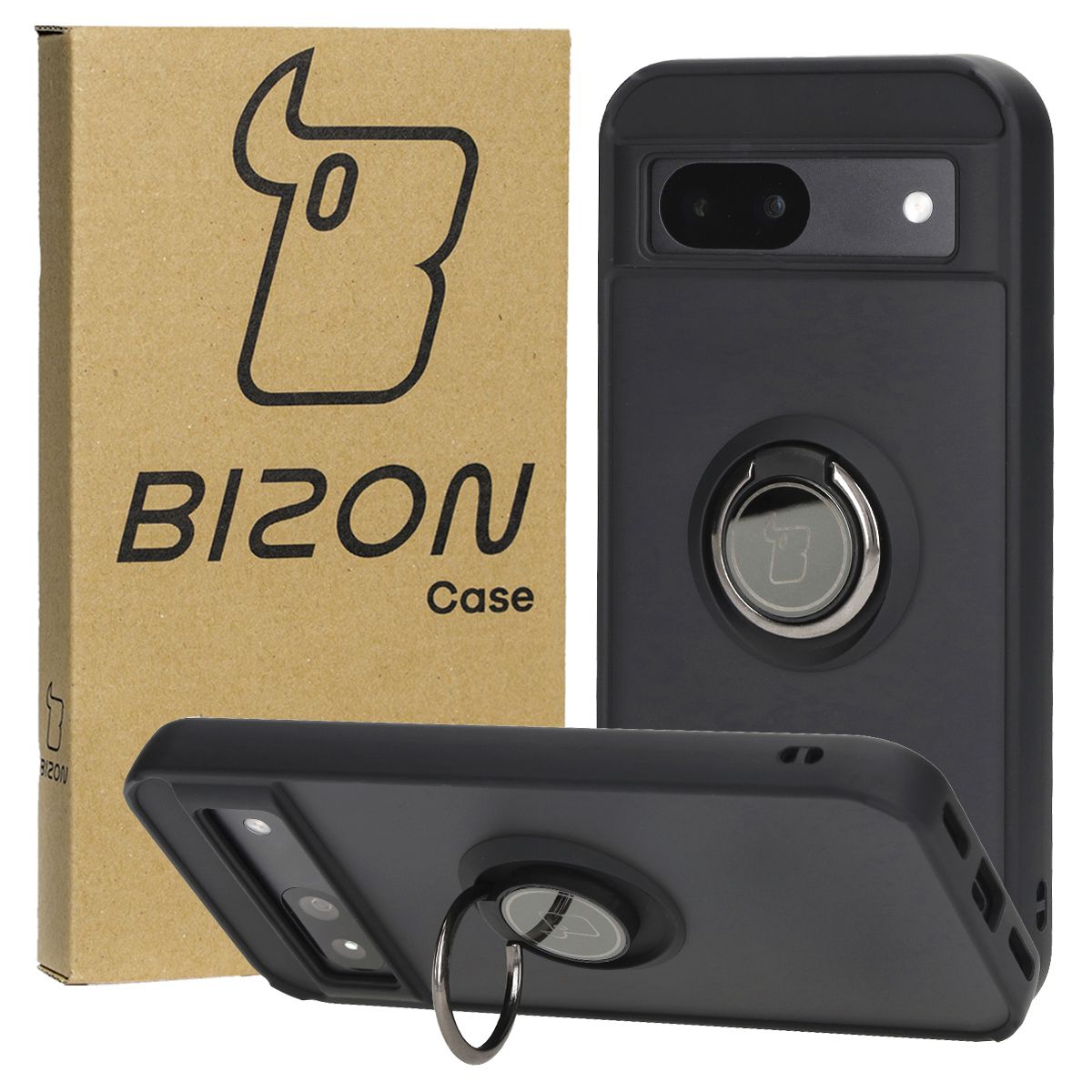 Finger holder case Bizon Case Hybrid Ring for Google Pixel 8a