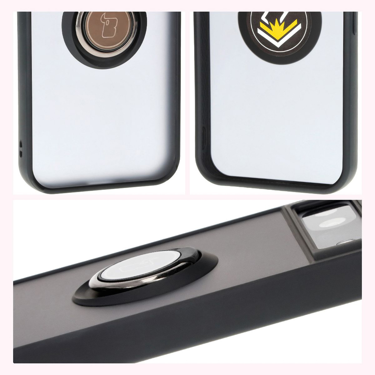 Features of Bizon Case Hybrid Ring: non-slip frame and matte design