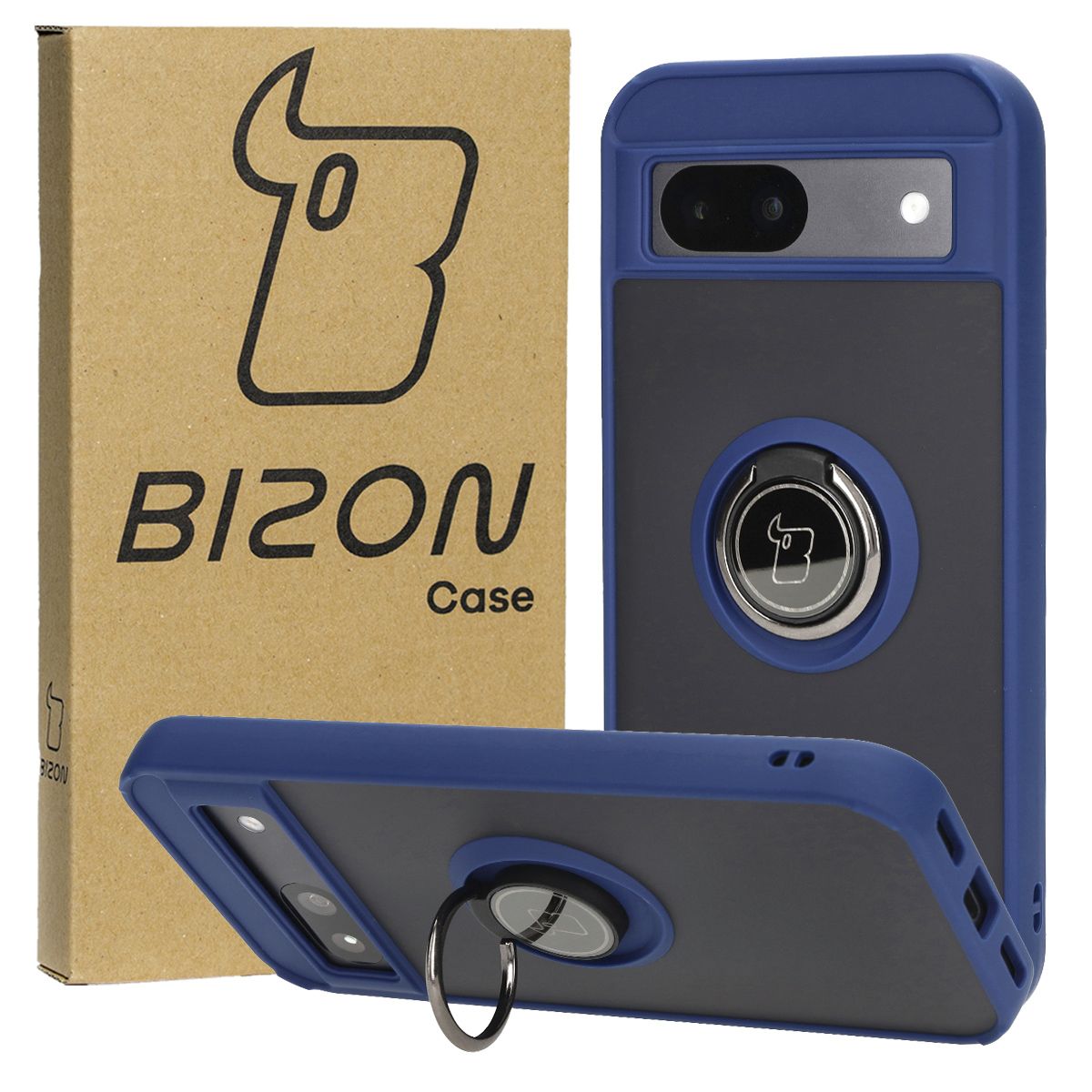Husa cu suport pentru deget Bizon Case Hybrid Ring pentru Google Pixel 8a