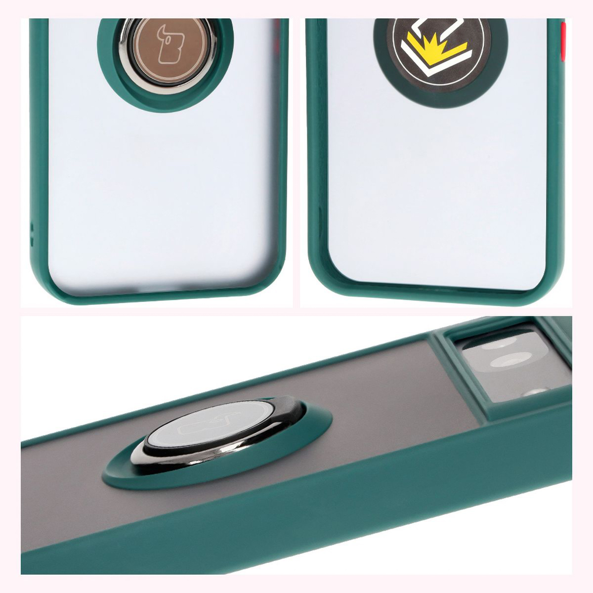 Proprietăți Bizon Case Hybrid Ring: ramă antiderapantă și design mat