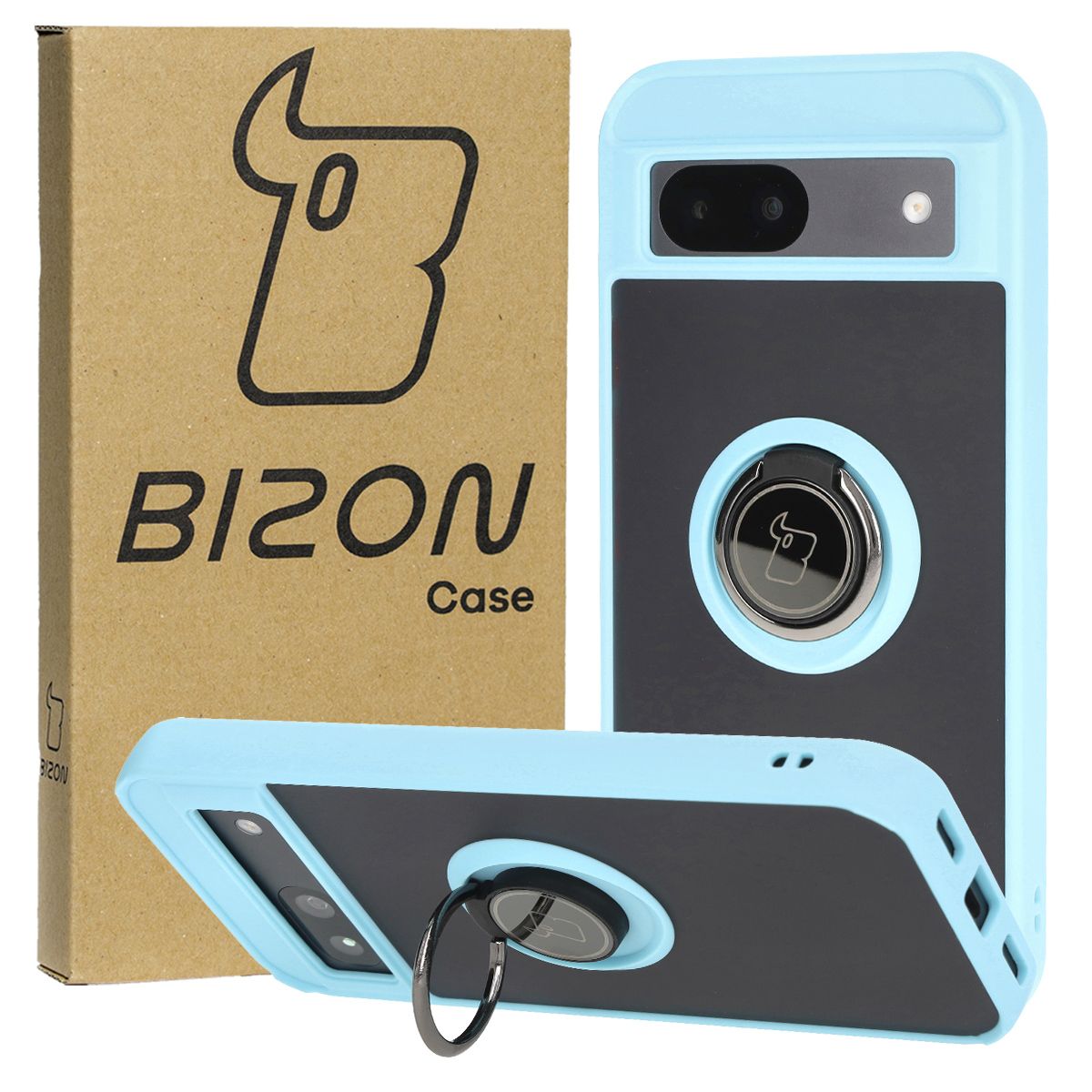 Husa cu suport pentru deget Bizon Case Hybrid Ring pentru Google Pixel 8a