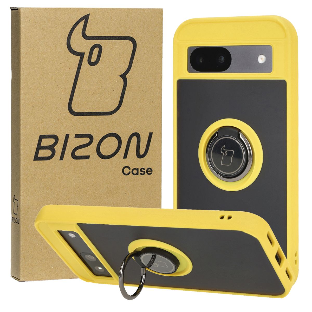 Etui cu suport pentru deget Bizon Case Hybrid Ring pentru Google Pixel 8a