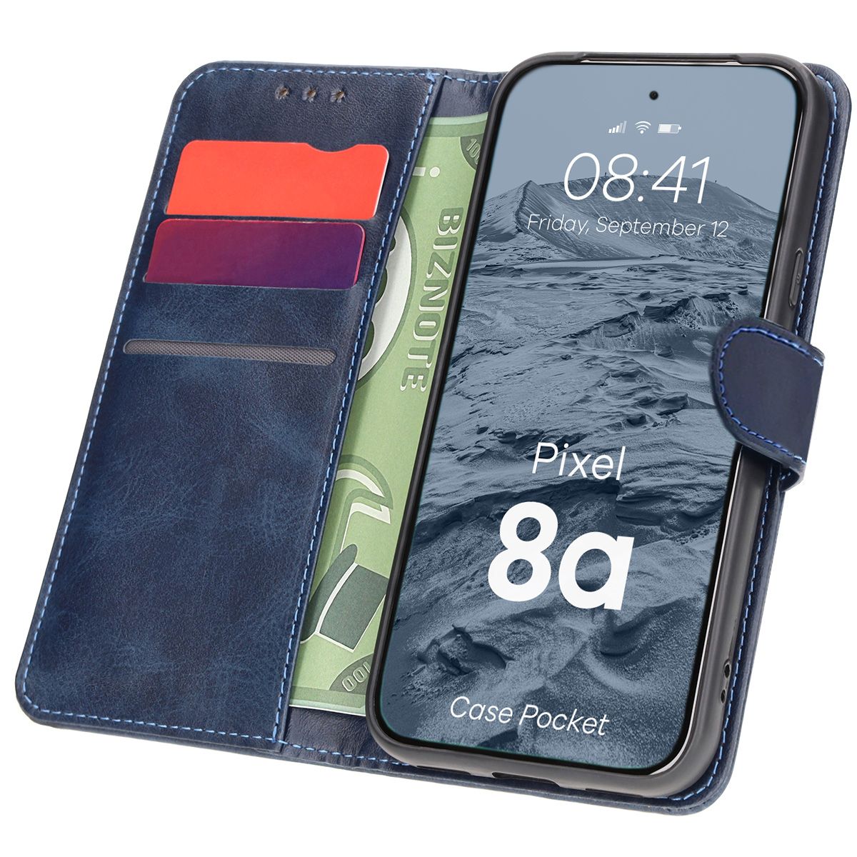 Bison Case Pocket Flip Case for Google Pixel 8a