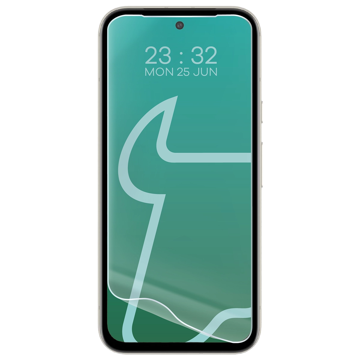 Hydrogel film for Google Pixel 8a next to the phone