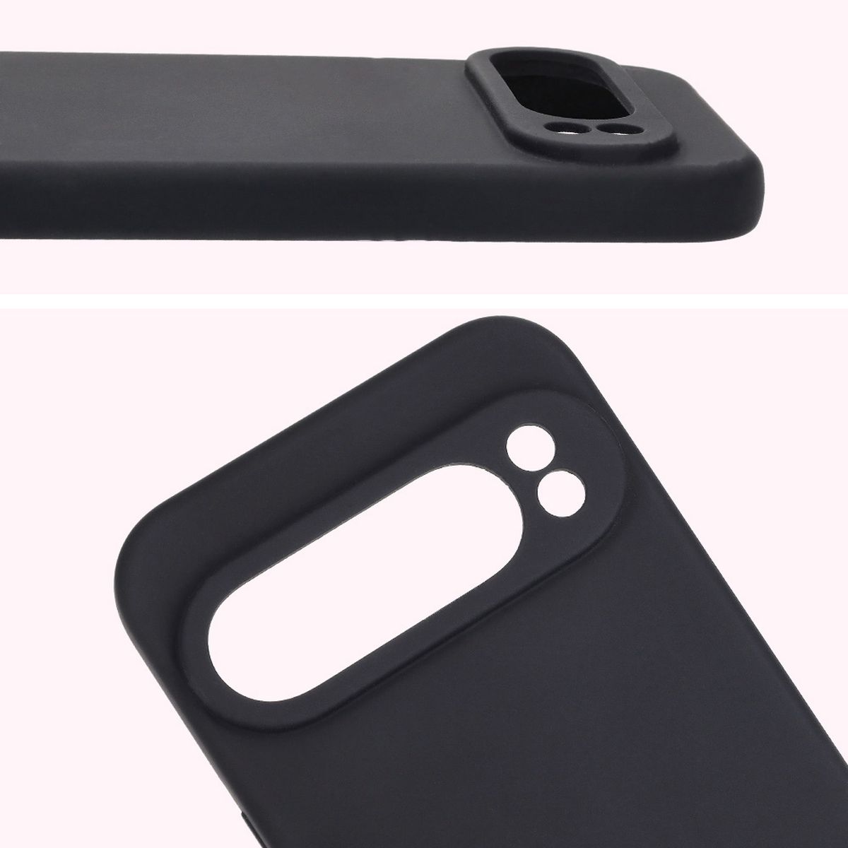 Prim-plan pe decupajele pentru lentile din husa Bizon Soft Case
