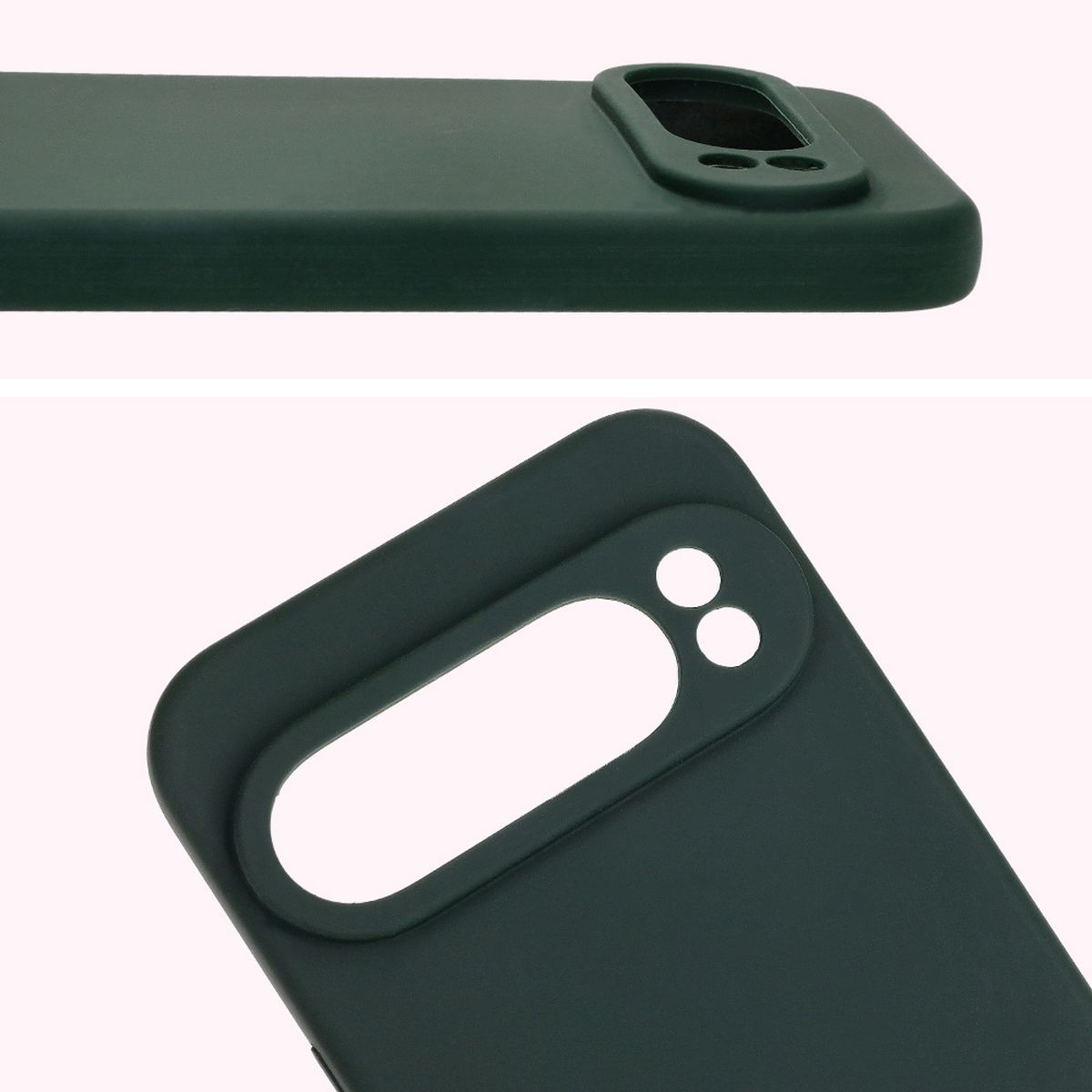 Prim-plan al decupajelor pentru lentile în husa Bizon Soft Case
