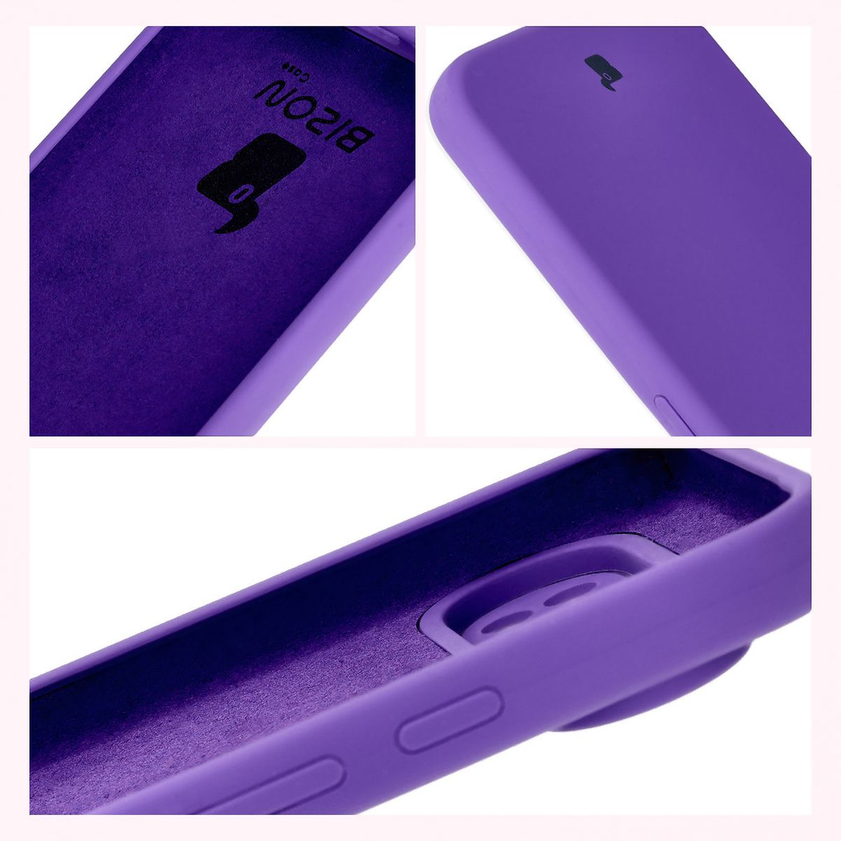 Konstrukcja etui Bizon Soft Case: zintegrowane osłony, podwyższone krawędzie i wyściółka z mikrofibry