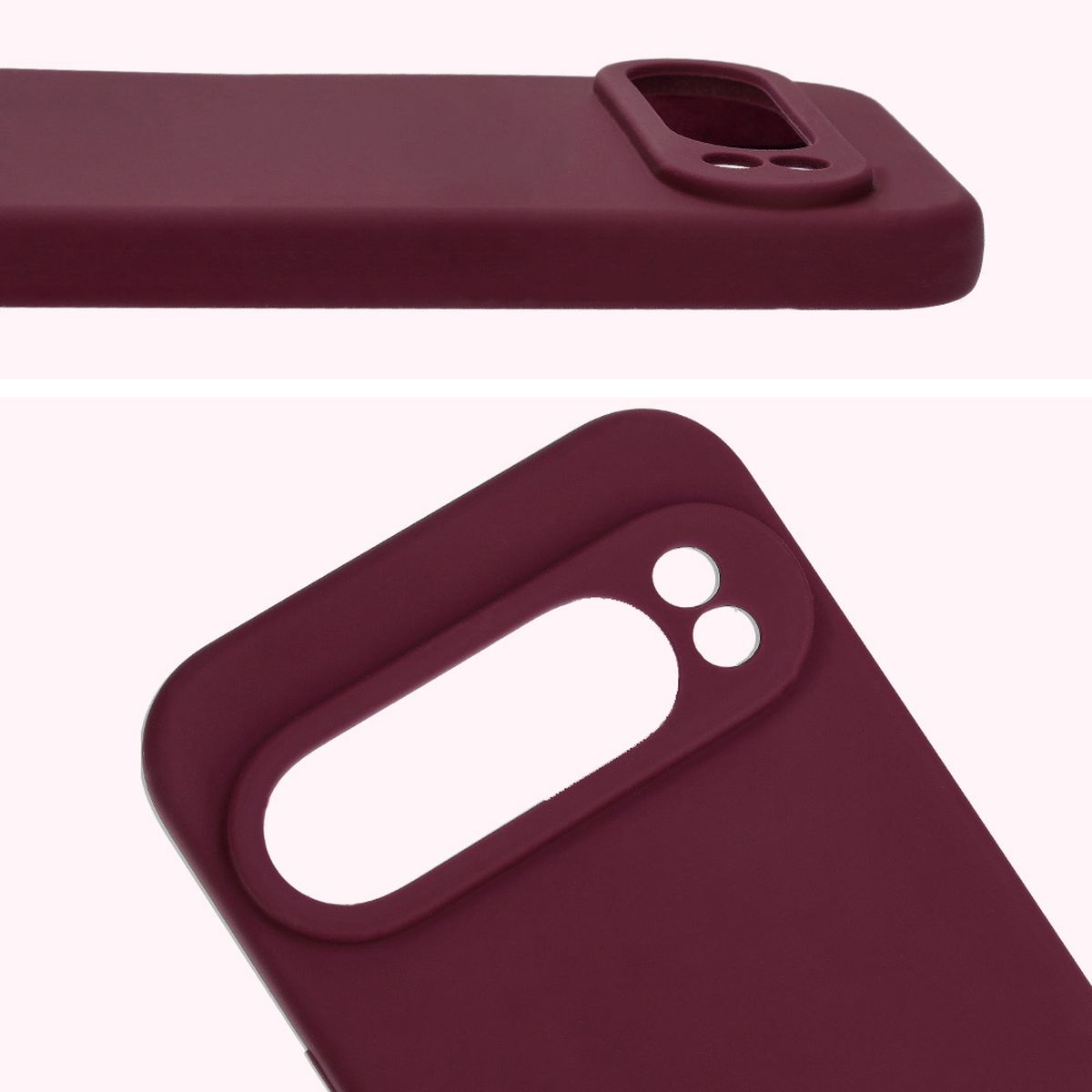Prim-plan al decupajelor pentru lentile în husa Bizon Soft Case