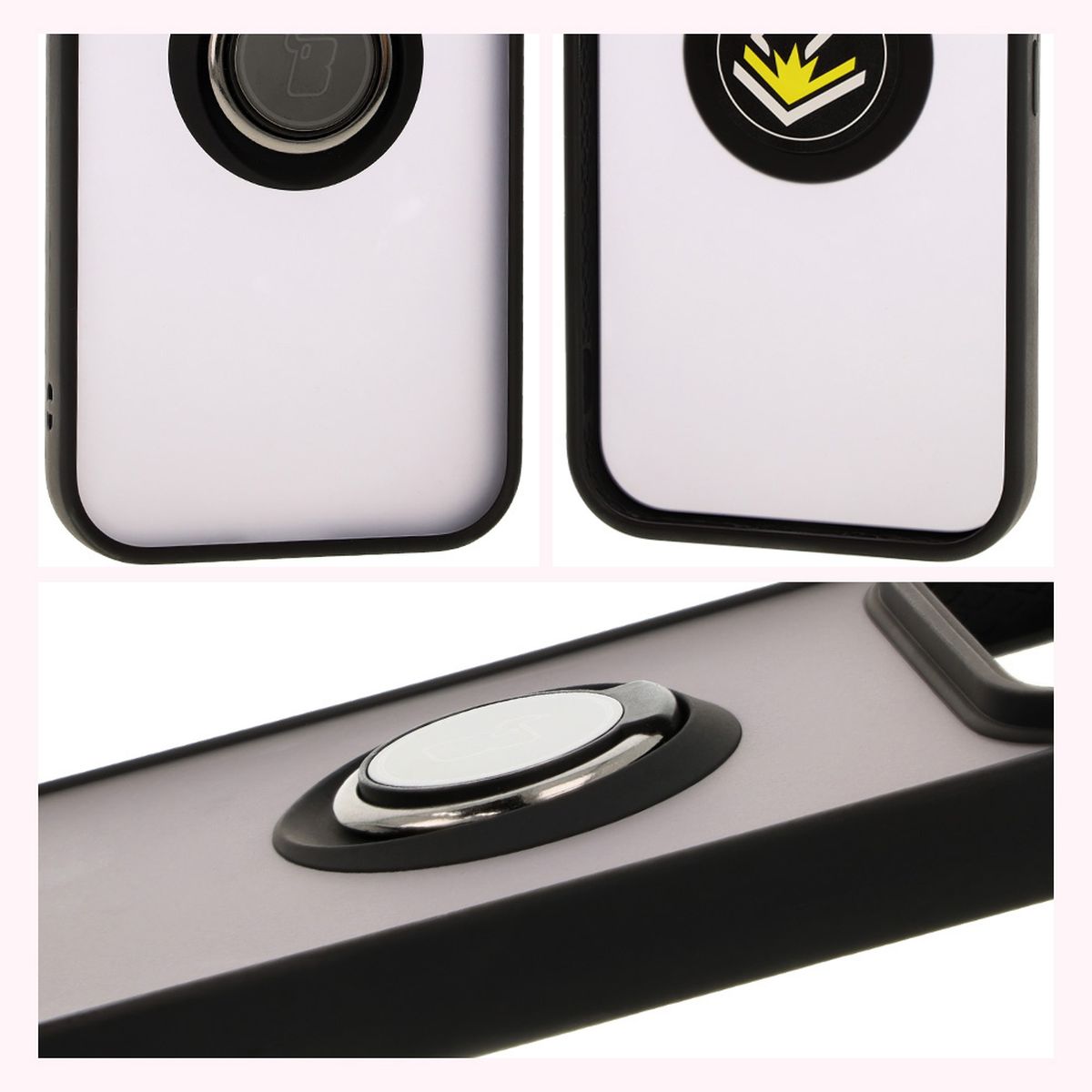 Proprietăți Bizon Case Hybrid Ring: ramă anti-derapantă și design mat
