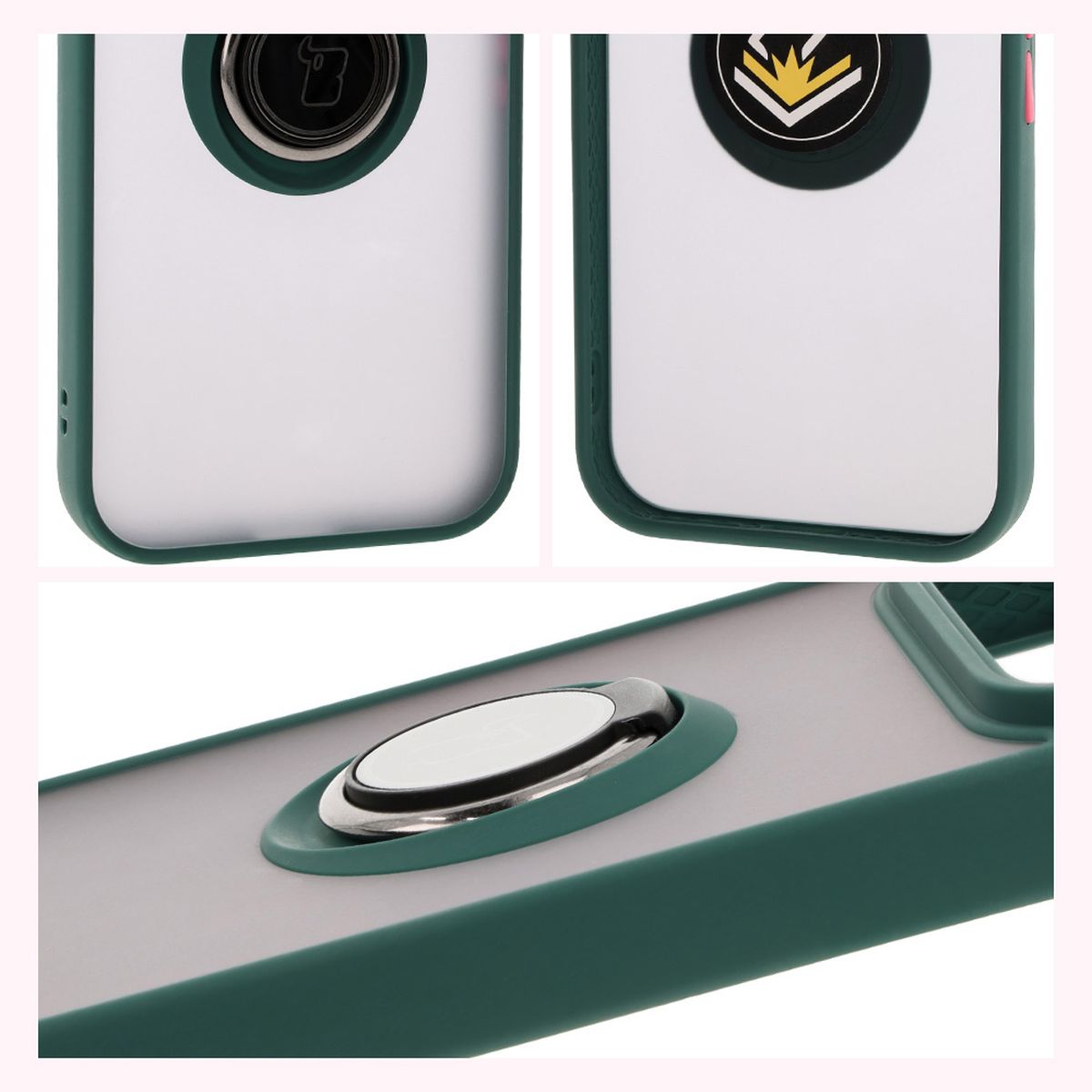 Proprietăți Bizon Case Hybrid Ring: ramă antiderapantă și design mat