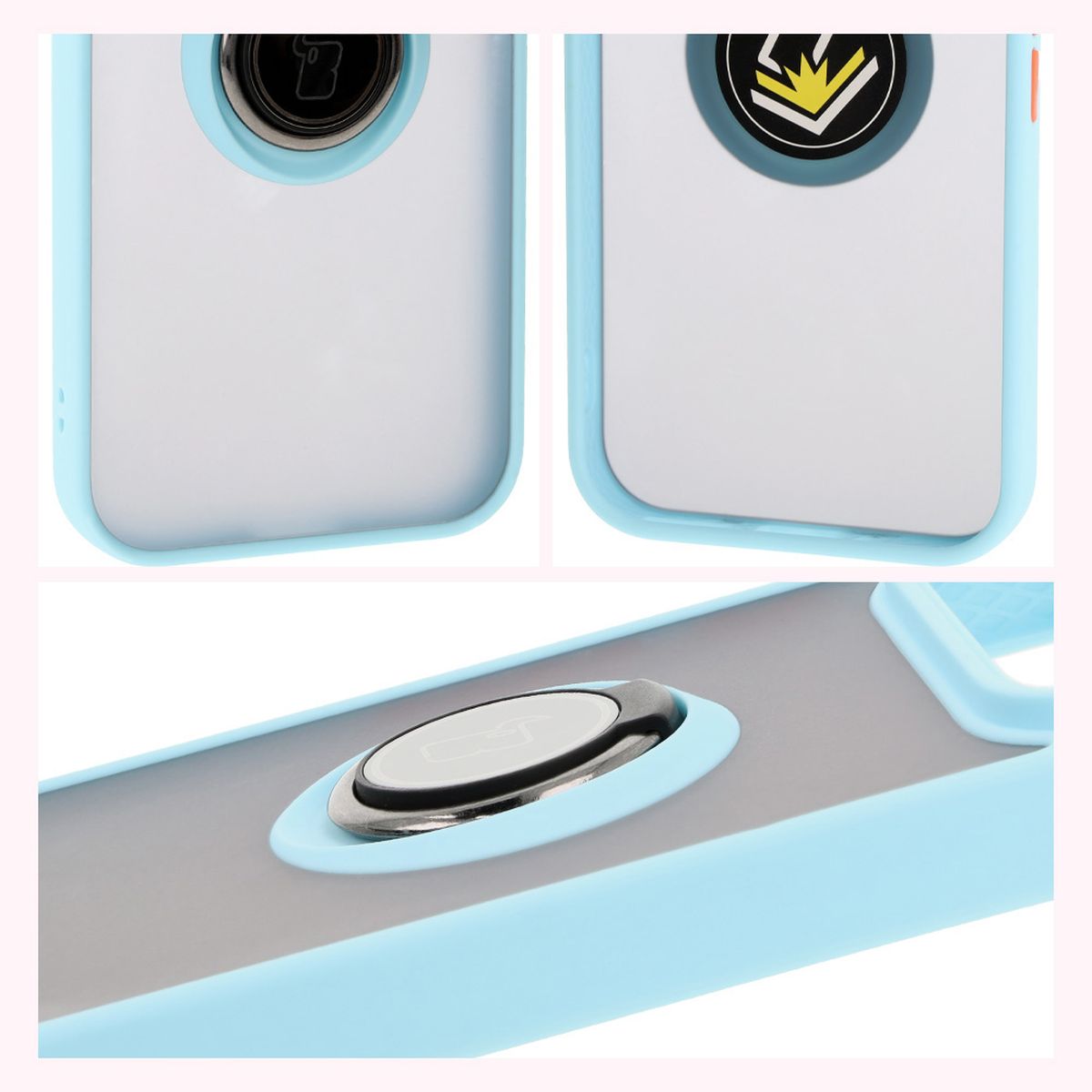 Caracteristici Bizon Case Hybrid Ring: ramă antiderapantă și design mat