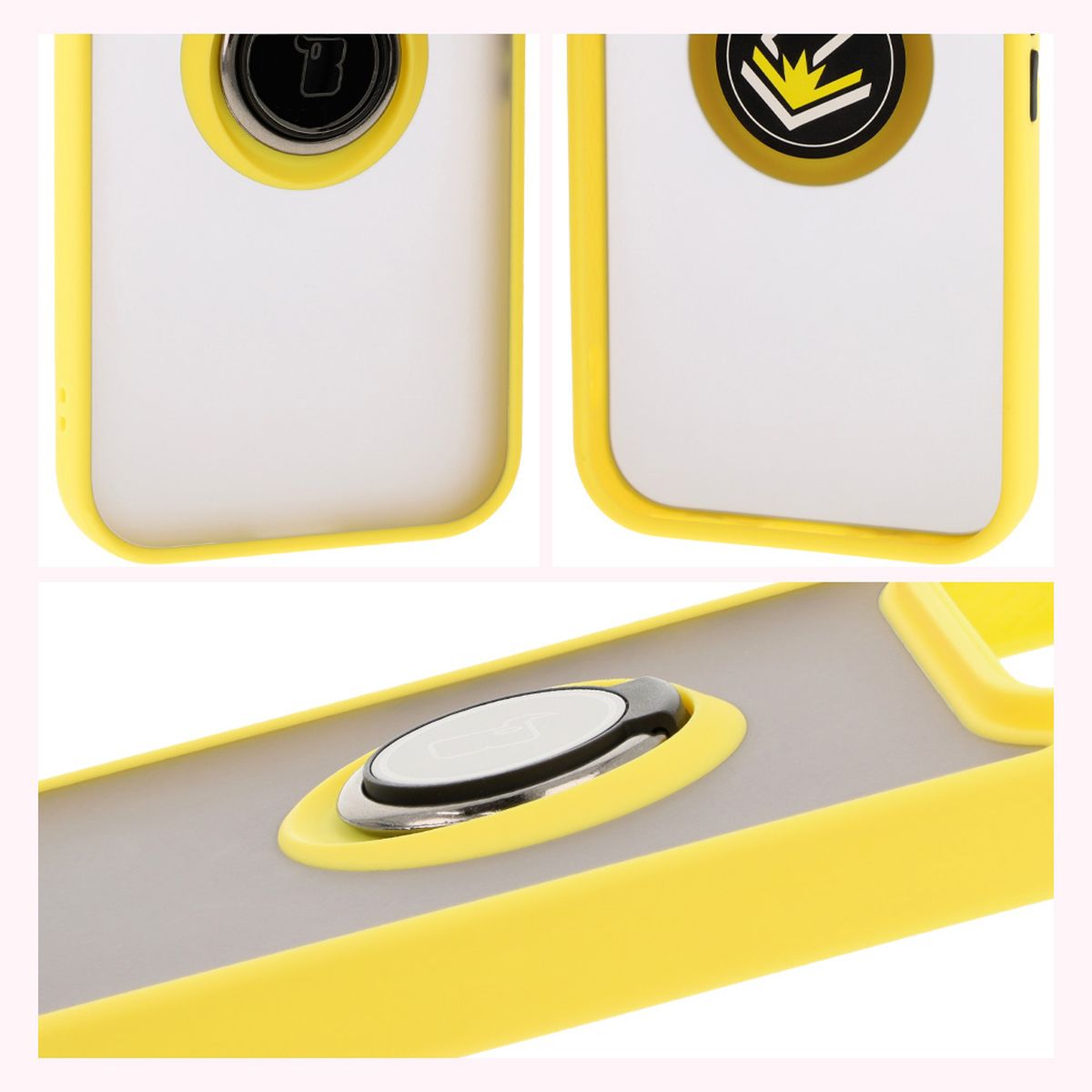 Proprietățile Bizon Case Hybrid Ring: cadru antiderapant și design mat
