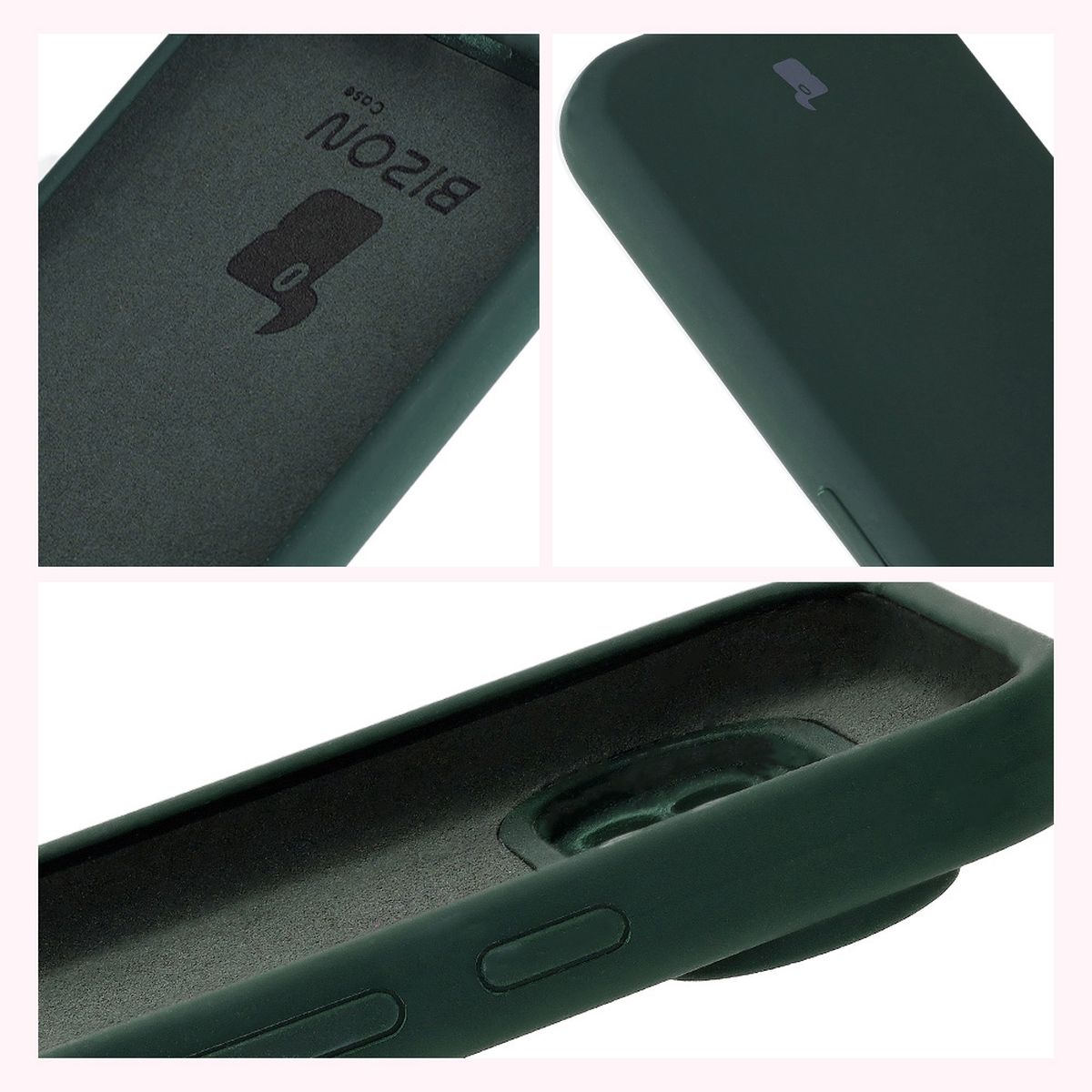 Konstruktion der Bizon Soft Case: integrierte Abdeckungen, erhöhte Ränder und Mikrofaserpolsterung