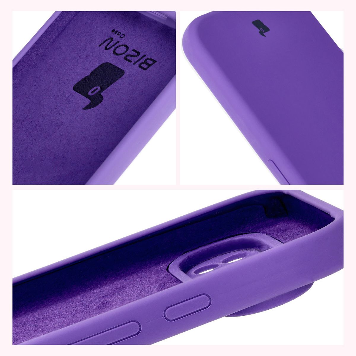 Konstrukcja etui Bizon Soft Case: zintegrowane osłony, podwyższone krawędzie i wyściółka z mikrofibry