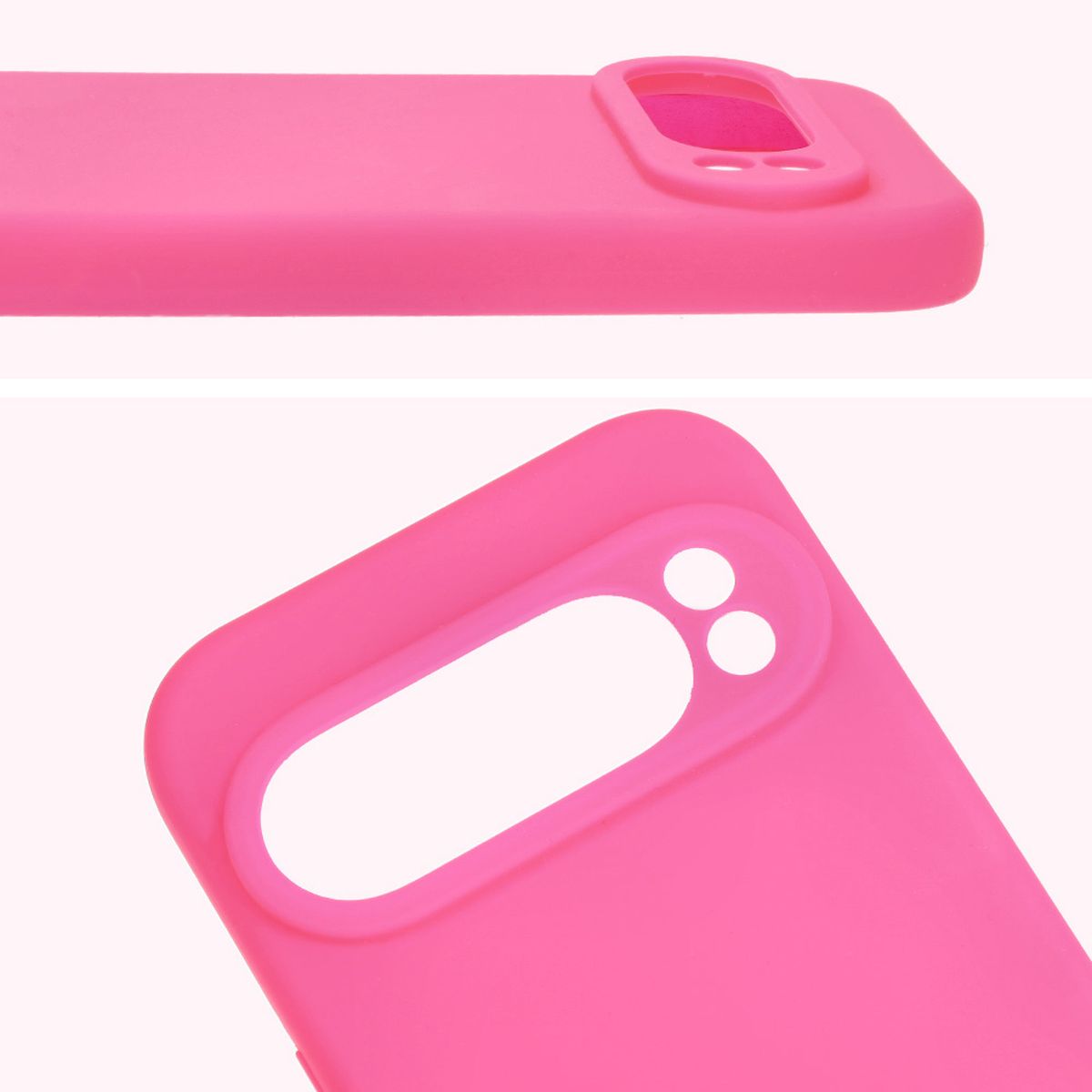 Zbliżenie na wycięcia na obiektywy w etui Bizon Soft Case