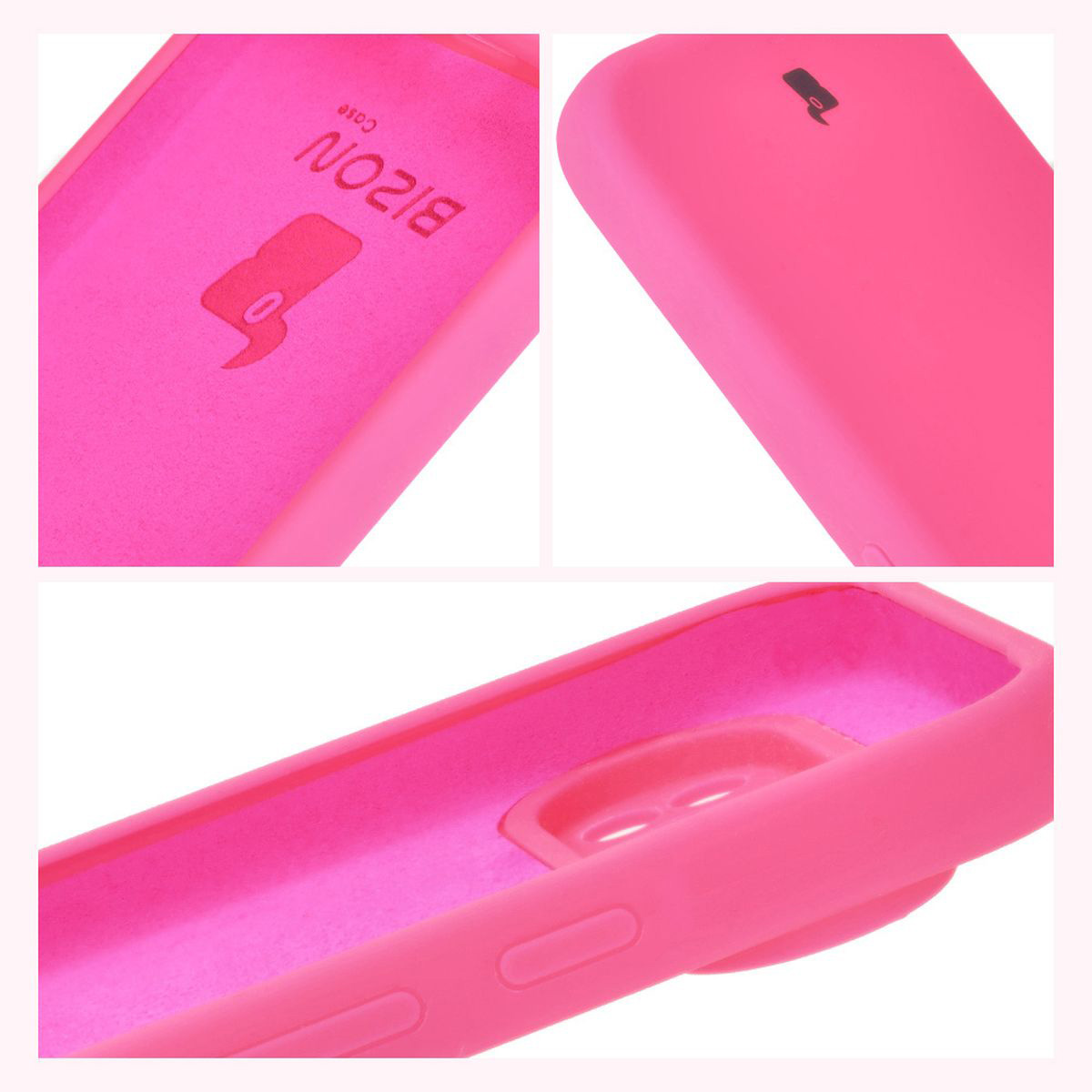 Konstrukcja etui Bizon Soft Case: zintegrowane osłony, podwyższone krawędzie i wyściółka z mikrofibry