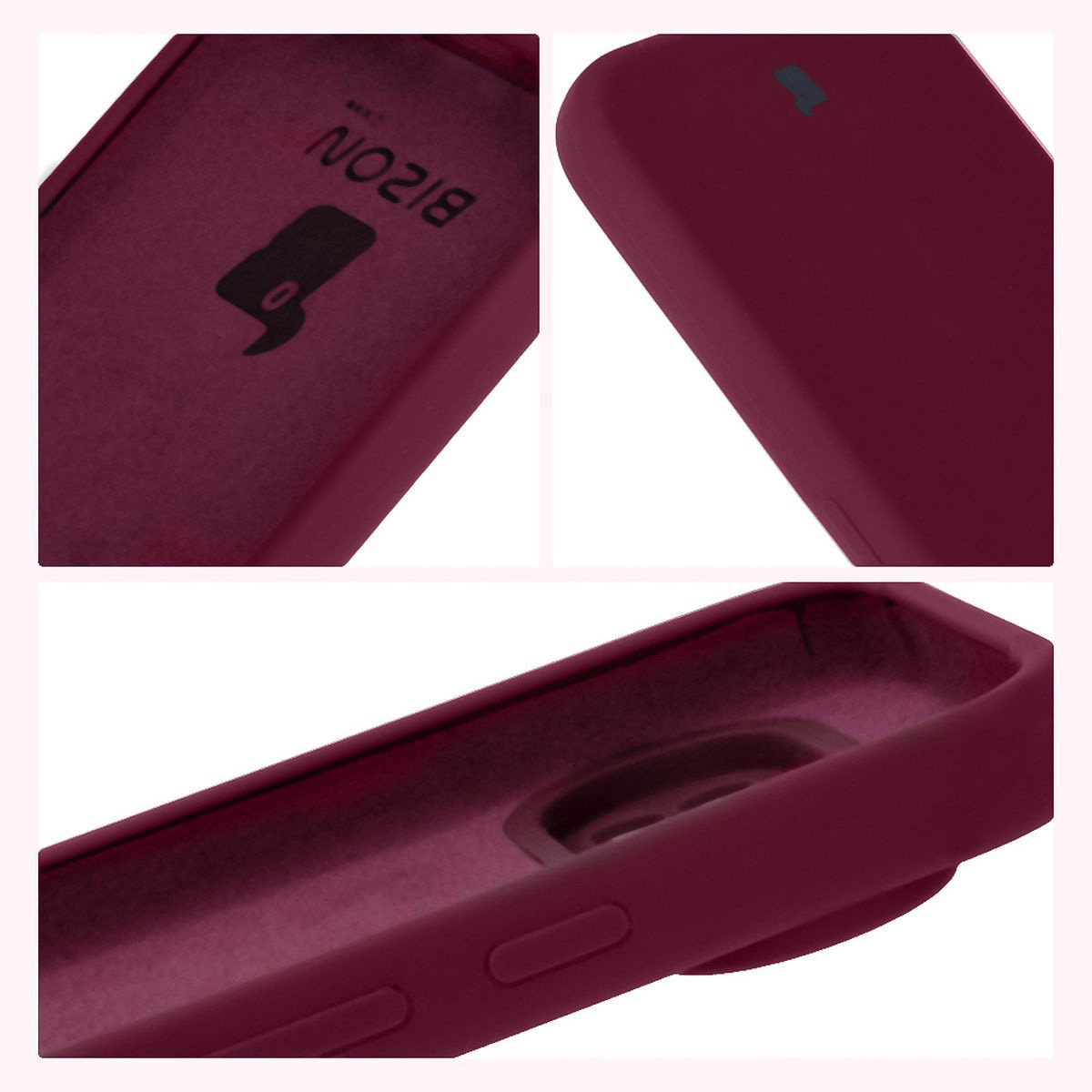 Bizon Soft Case design: integrated covers, raised edges, and microfiber lining