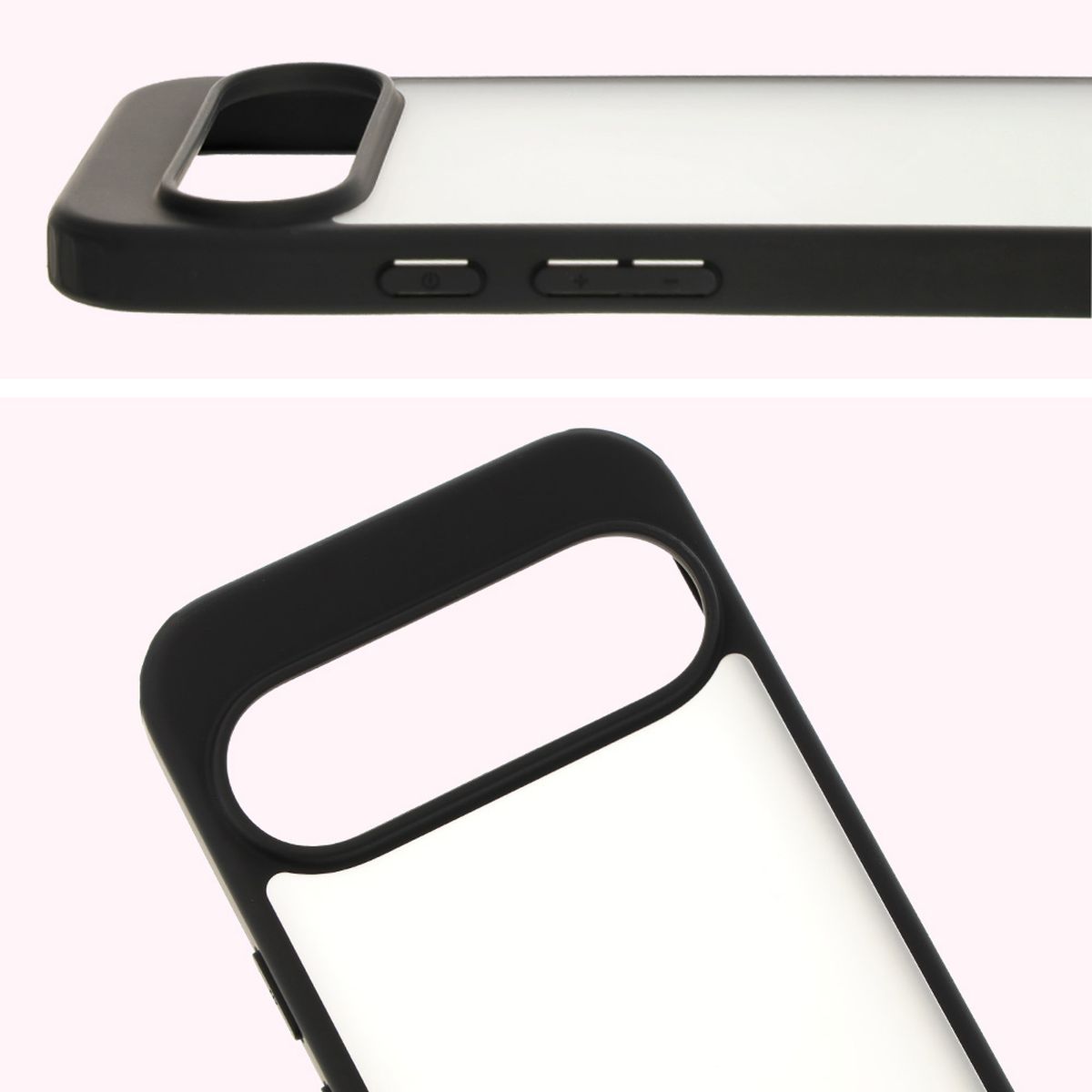 Full cutout and raised edges for the camera in Bizon Case Angelo