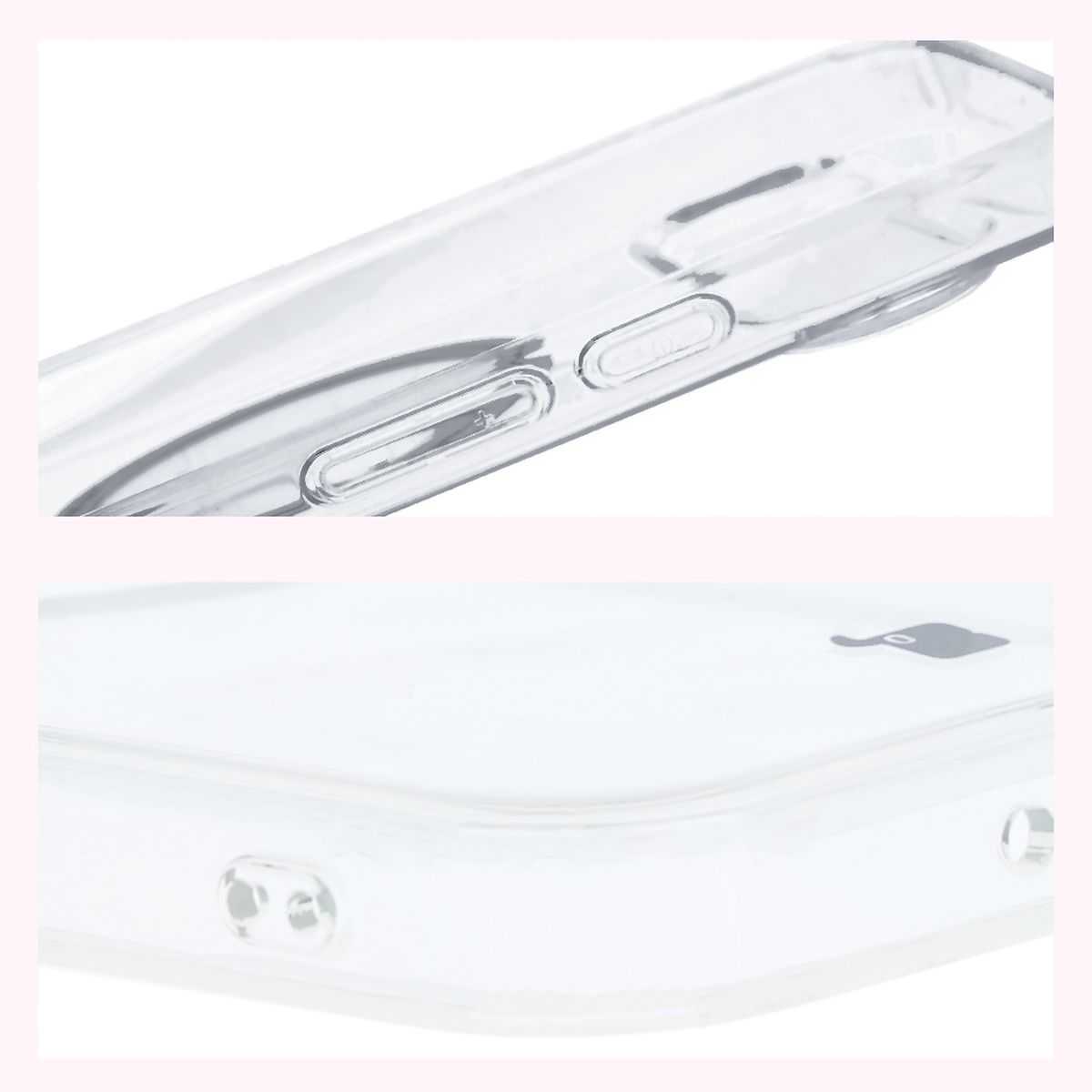 Reinforced corners and raised screen edges in Bizon Case CrystalO case