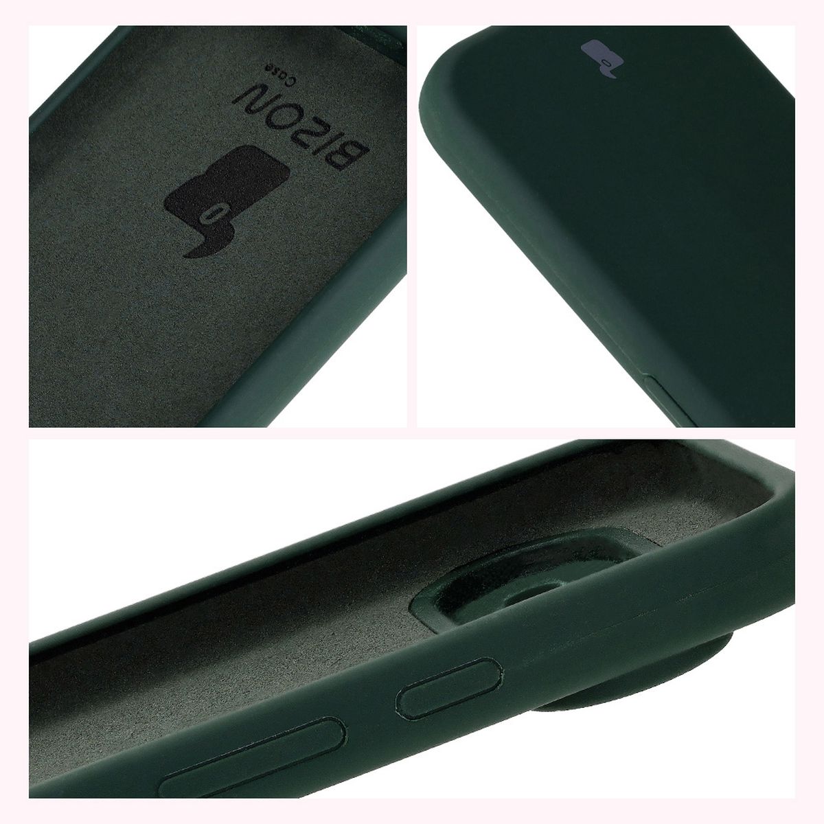 Bizon Soft Case construction: integrated covers, raised edges, and microfiber padding