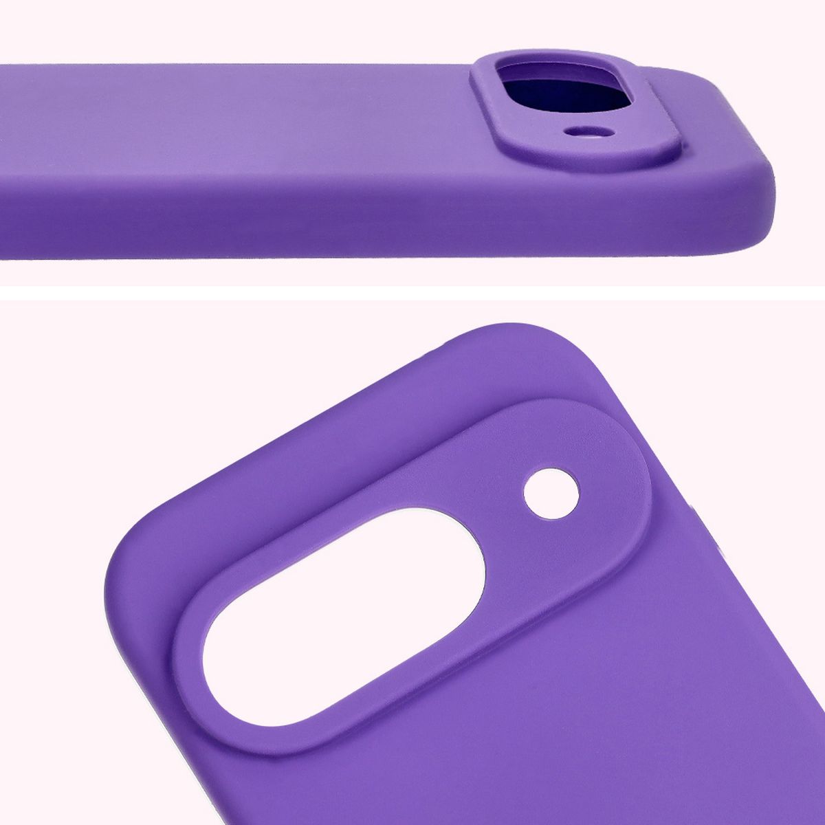 Detaliu despre decupajele pentru lentile în husa Bizon Soft Case
