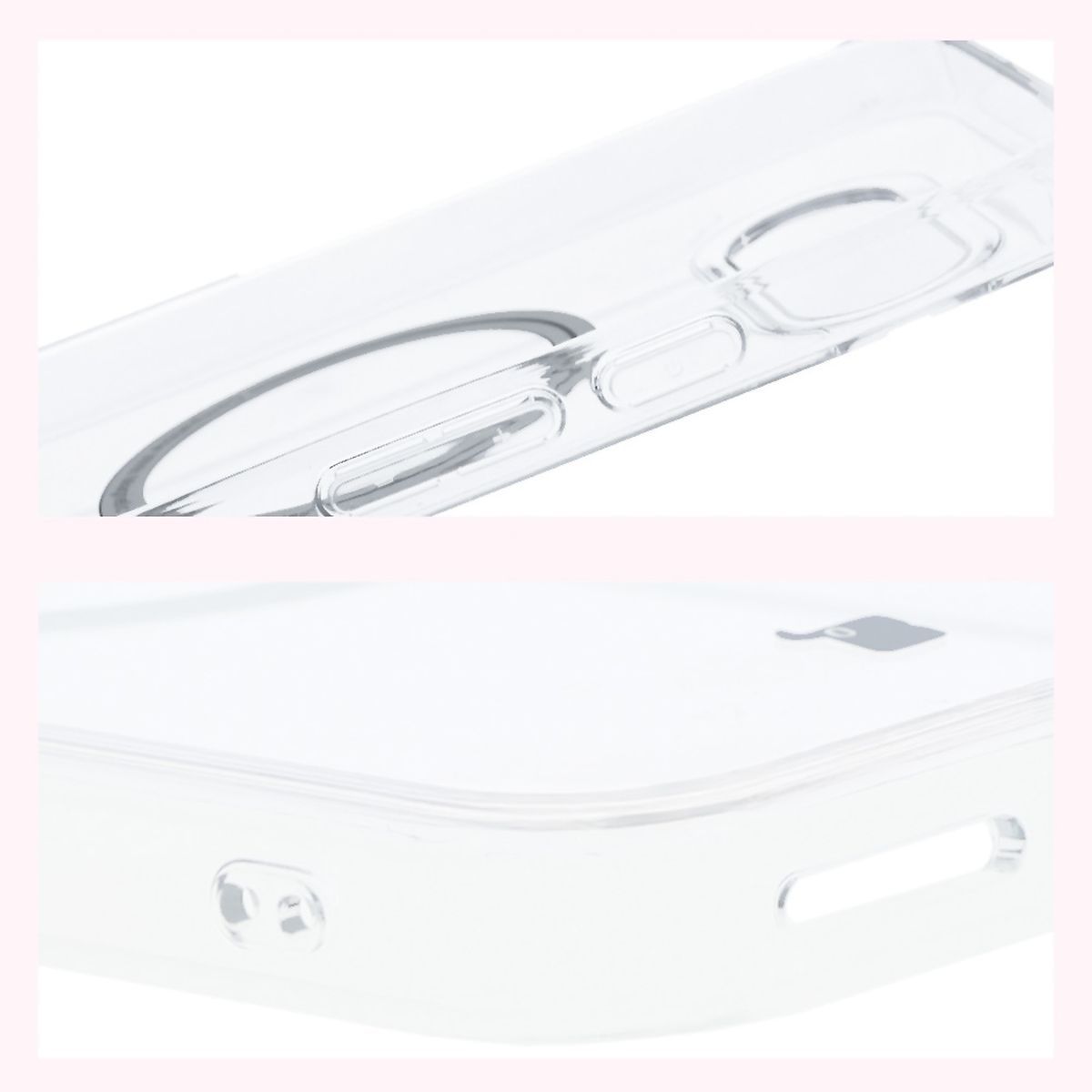 Verstärkte Ecken und erhöhte Ränder des Bildschirms im Etui Bizon Case CrystalO