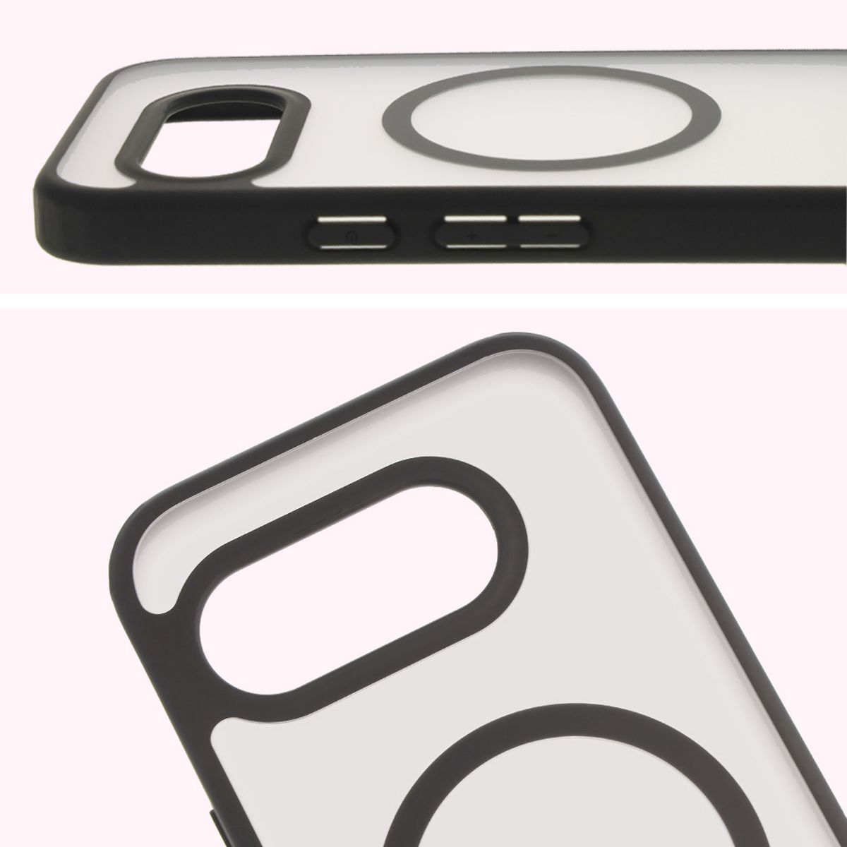 Volle Aussparung und erhöhte Ränder der Kamera in der Hülle Bizon Case MatteO