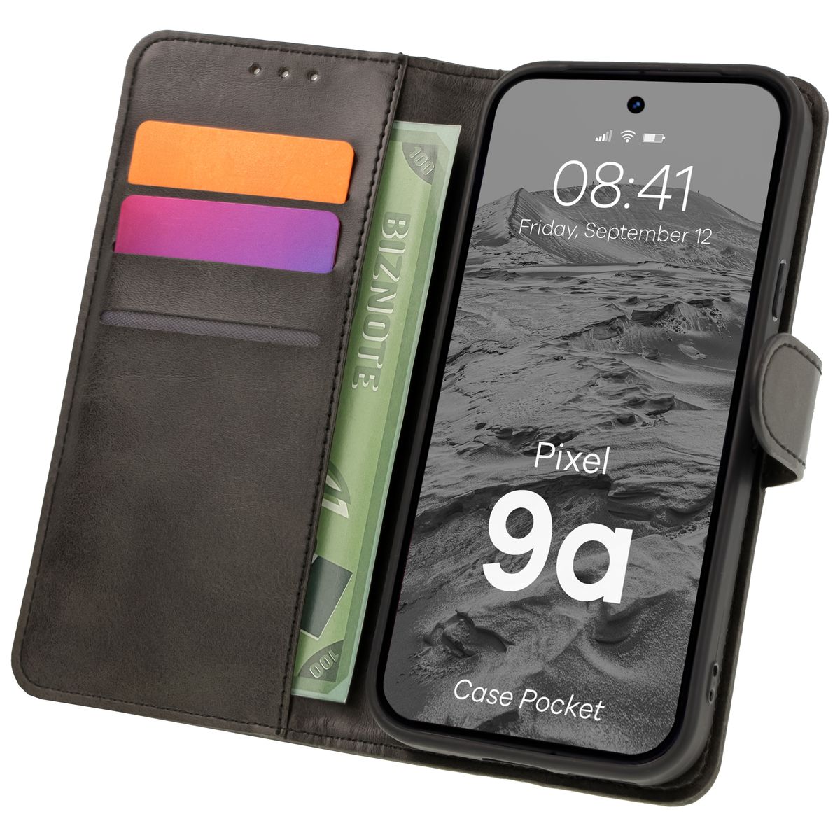Bison Case Pocket Klapphülle für Google Pixel 9a