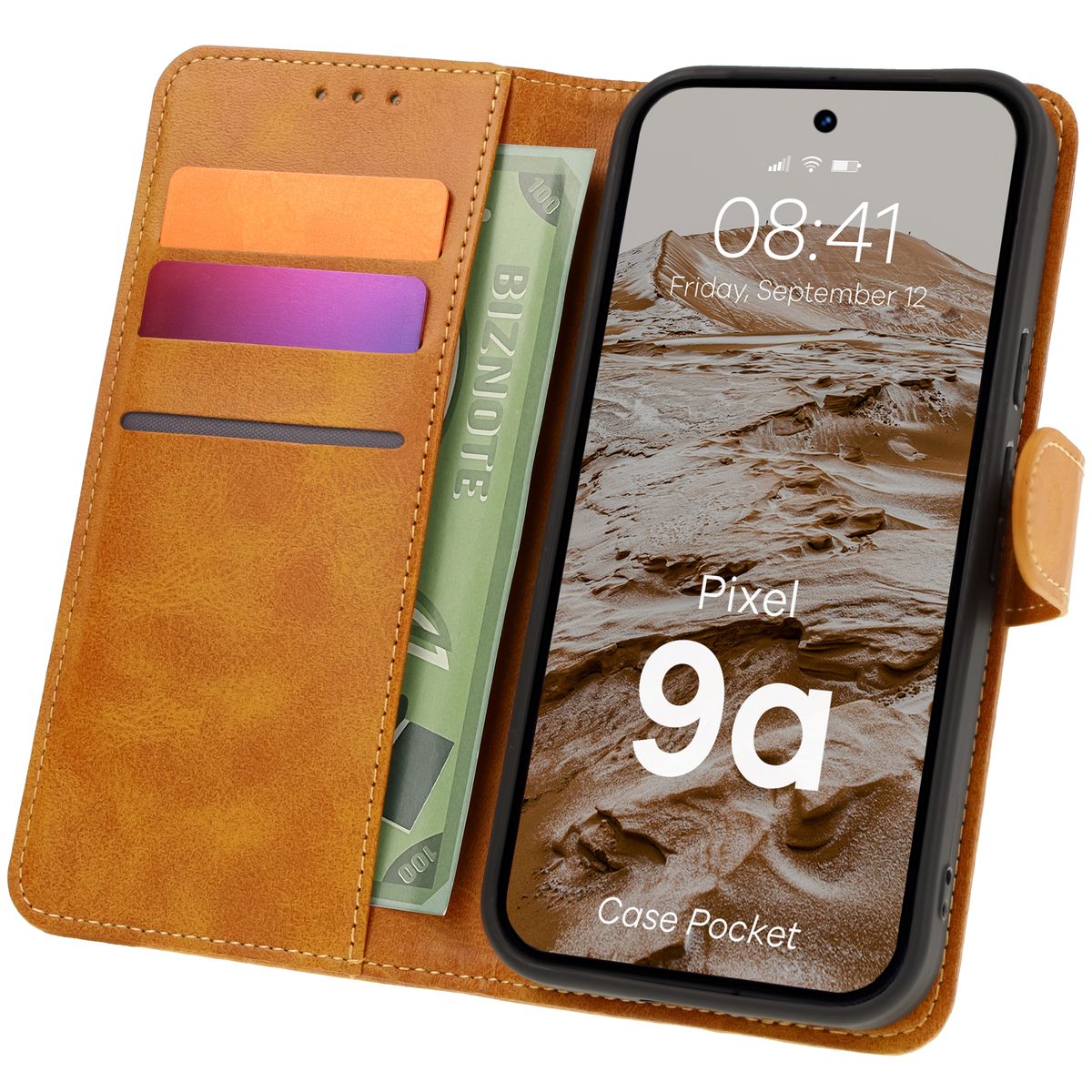 Etui cu clapă Bizon Case Pocket pentru Google Pixel 9a