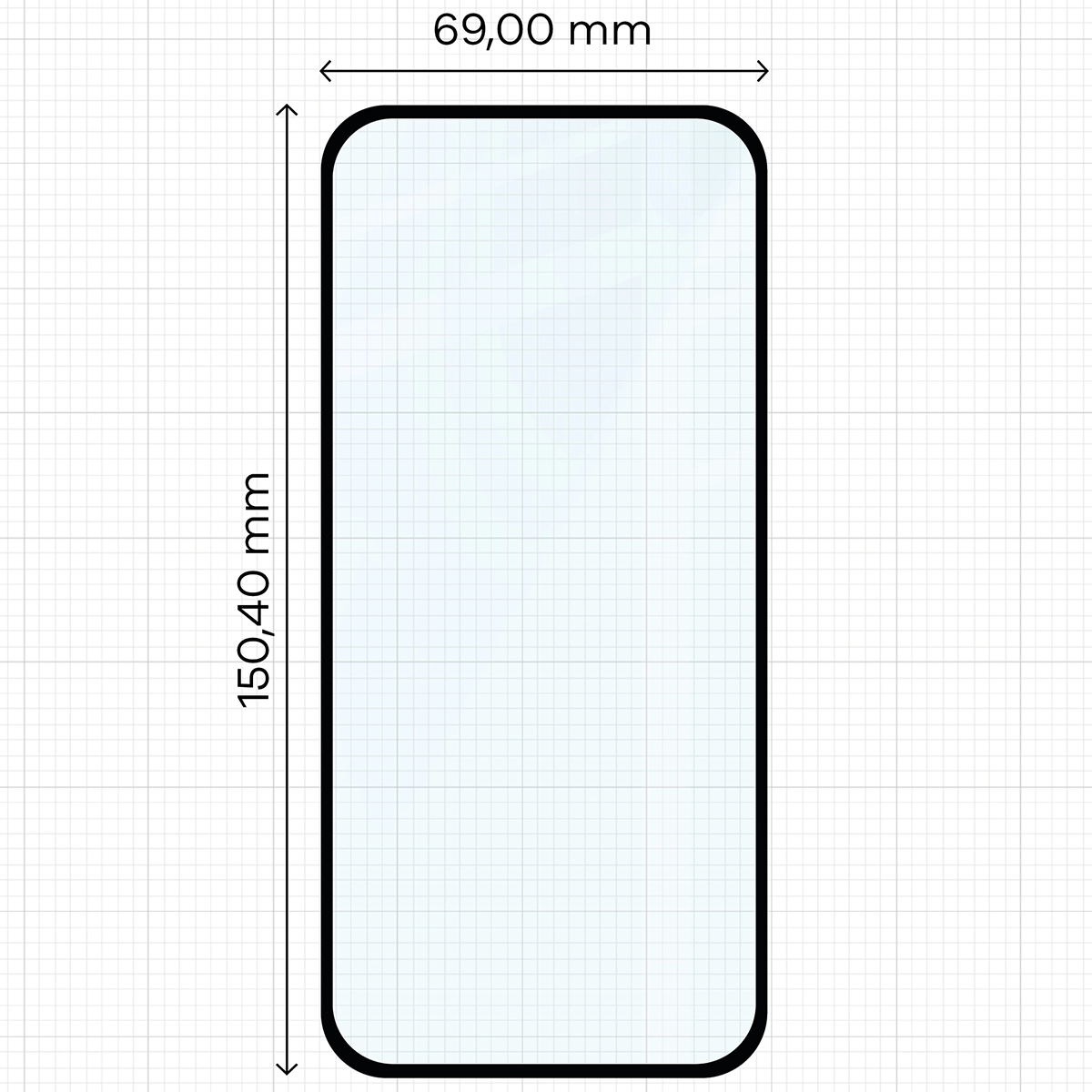 Wymiary szkła Bizon Glass Edge Duo do Google Pixel 9a