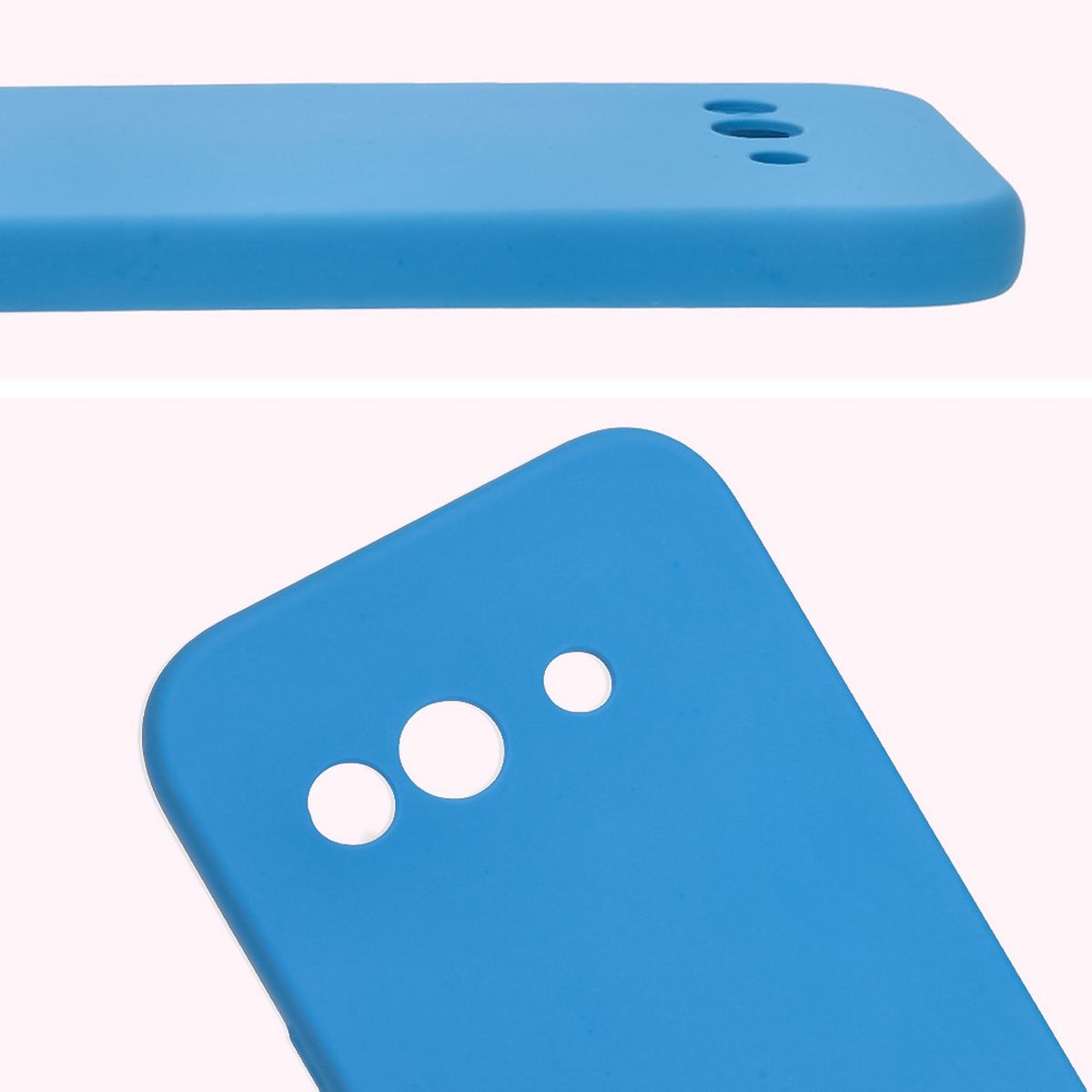 Zbliżenie na wycięcia na obiektywy w etui Bizon Soft Case