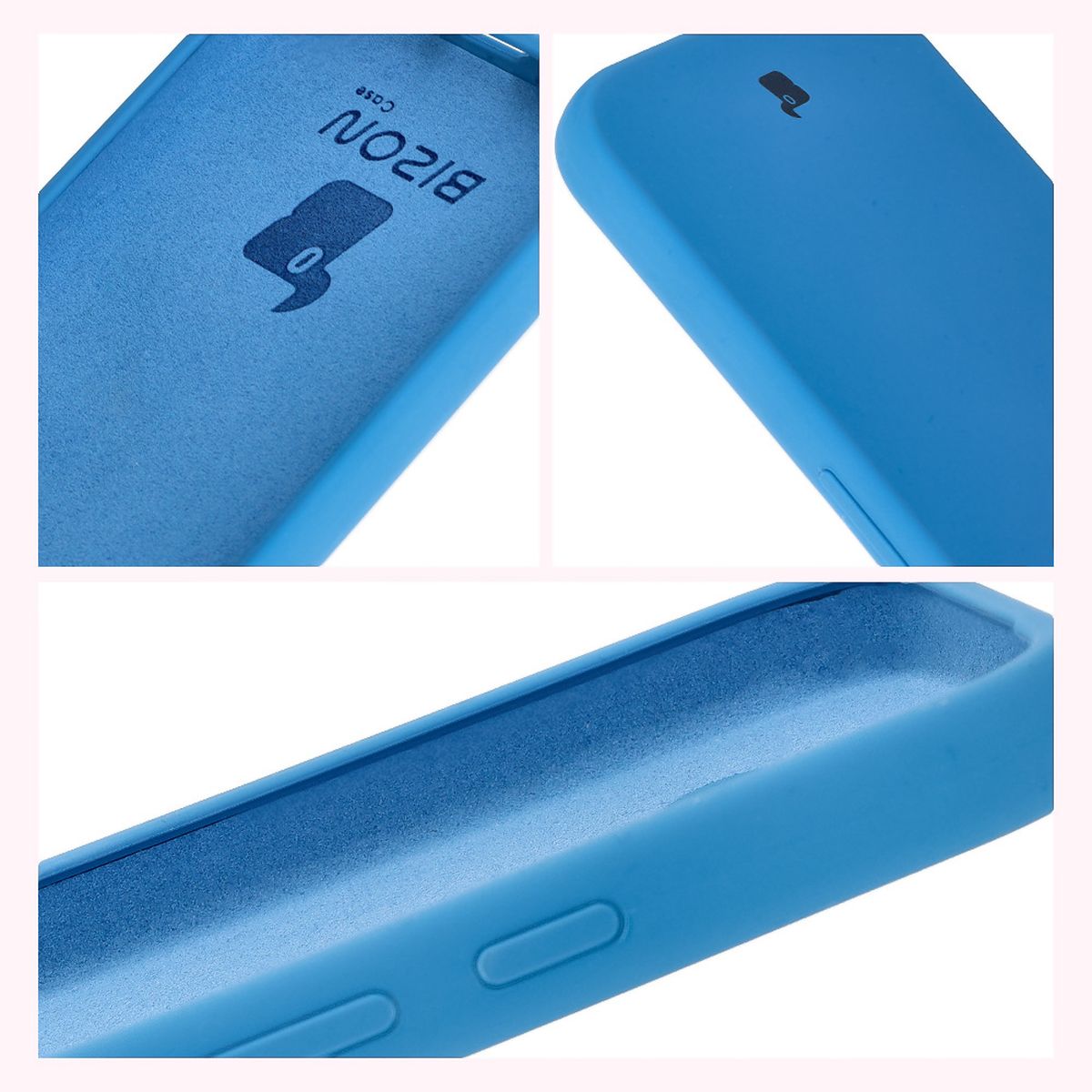 Konstrukcja etui Bizon Soft Case: zintegrowane osłony, podwyższone krawędzie i wyściółka z mikrofibry