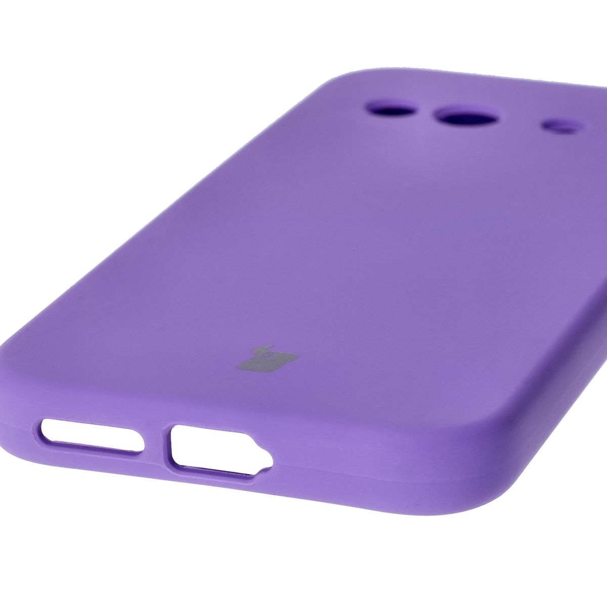 Close-up of precise cutouts and wireless charging capability in Bison Soft Case