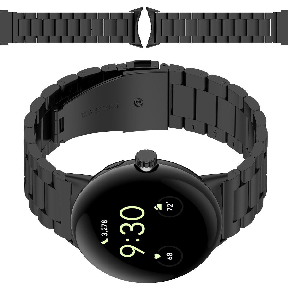 Pasek do zegarka Bizon Strap Watch Aura do Google Pixel Watch 3 45 mm