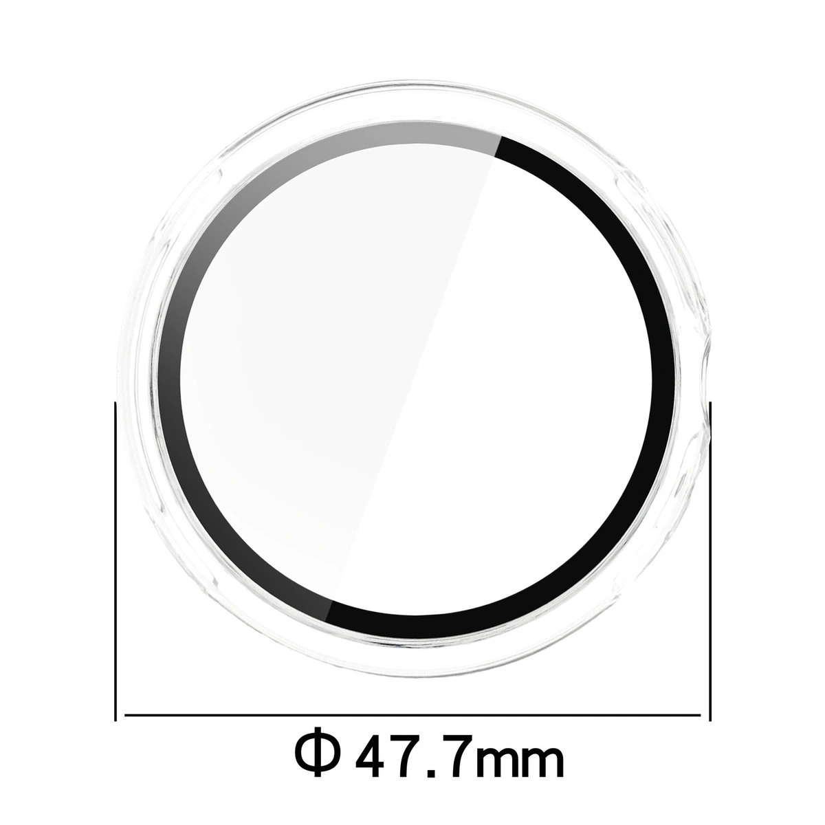 Dimensions of the Bizon Case+Glass Watch for Google Pixel Watch 4 45 mm