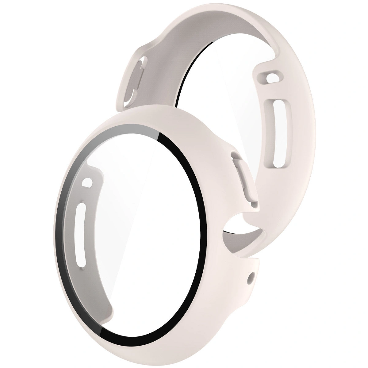 Case with built-in glass Bizon Case+Glass Watch for Google Pixel Watch 4 45 mm