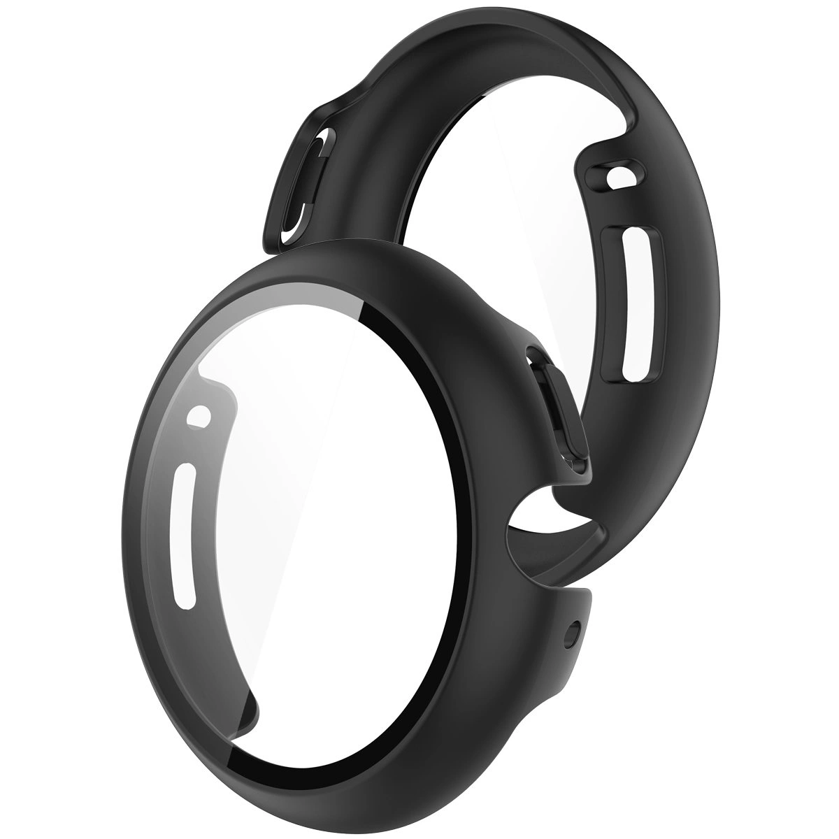 Case with built-in glass Bizon Case+Glass Watch for Google Pixel Watch 4 45 mm