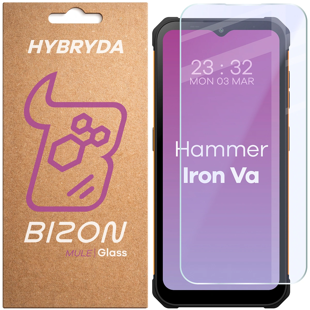 Szkło hybrydowe na ekran Bizon Glass Mule do HAMMER Iron Va