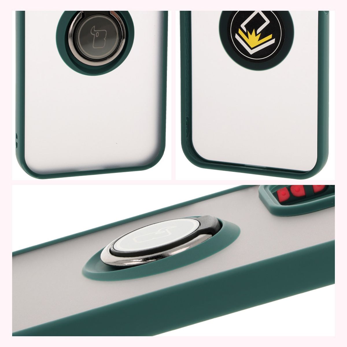 Features of Bizon Case Hybrid Ring: non-slip frame and matte design
