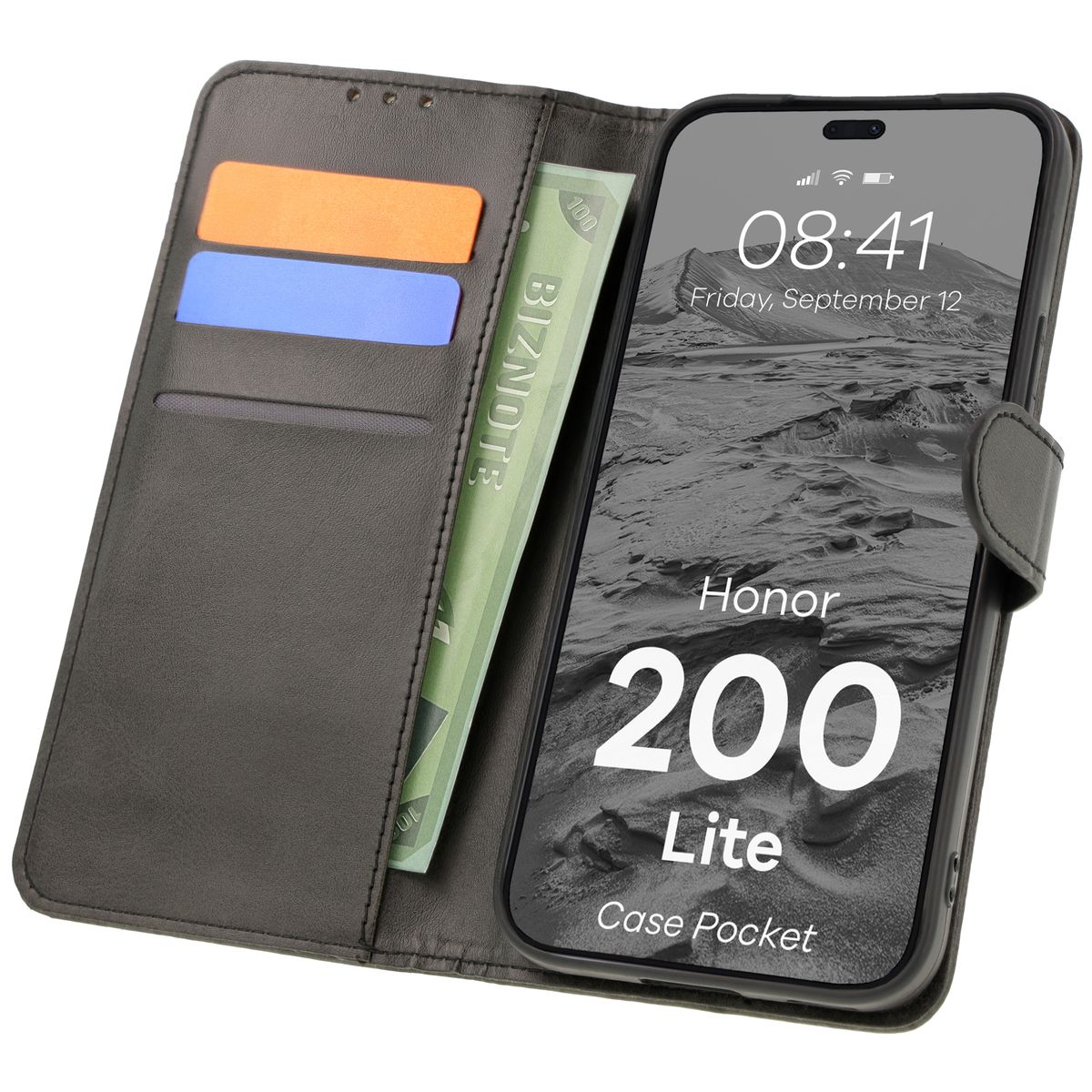 Klappetui Bizon Case Pocket für Honor 200 Lite