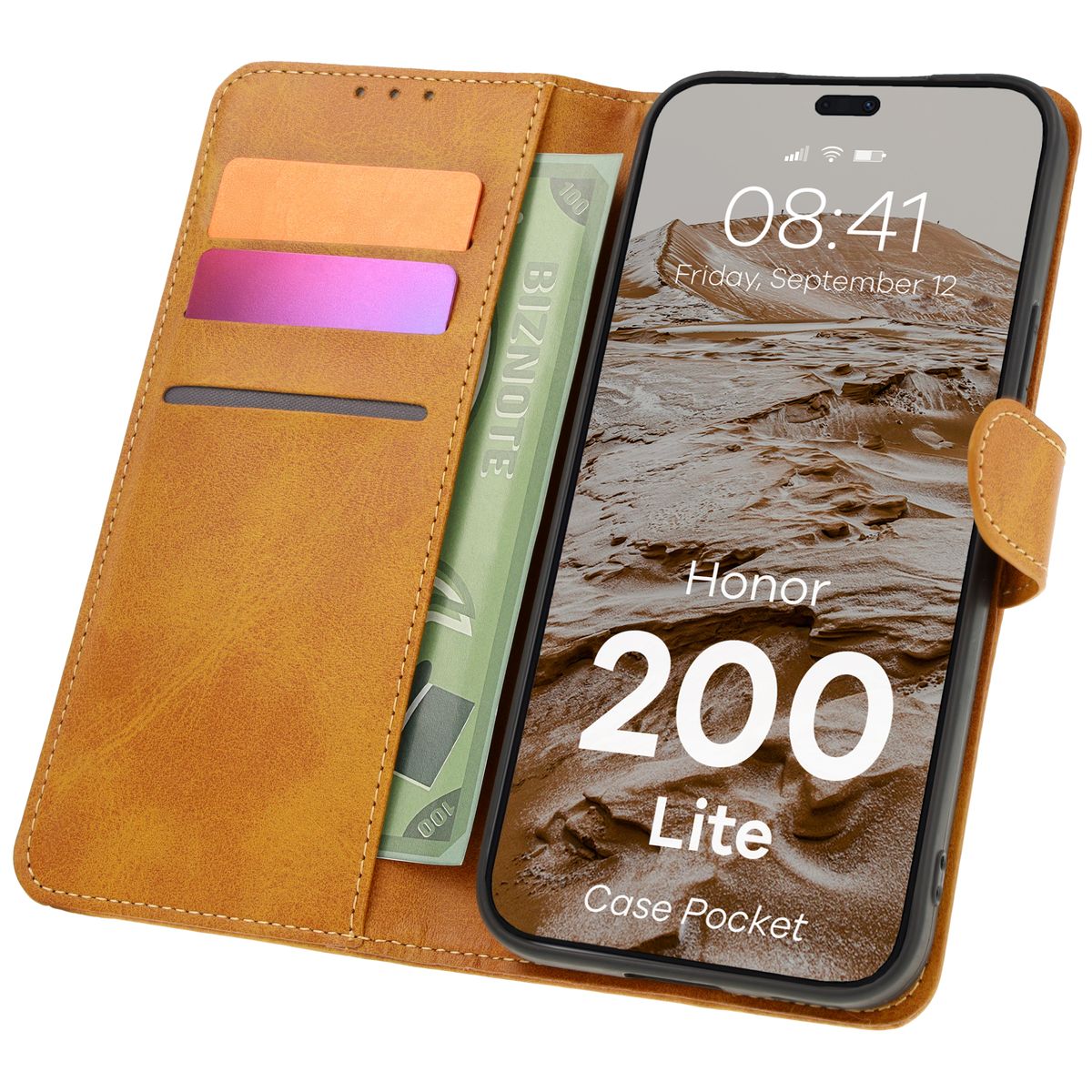 Etui mit Klappe Bizon Case Pocket für Honor 200 Lite